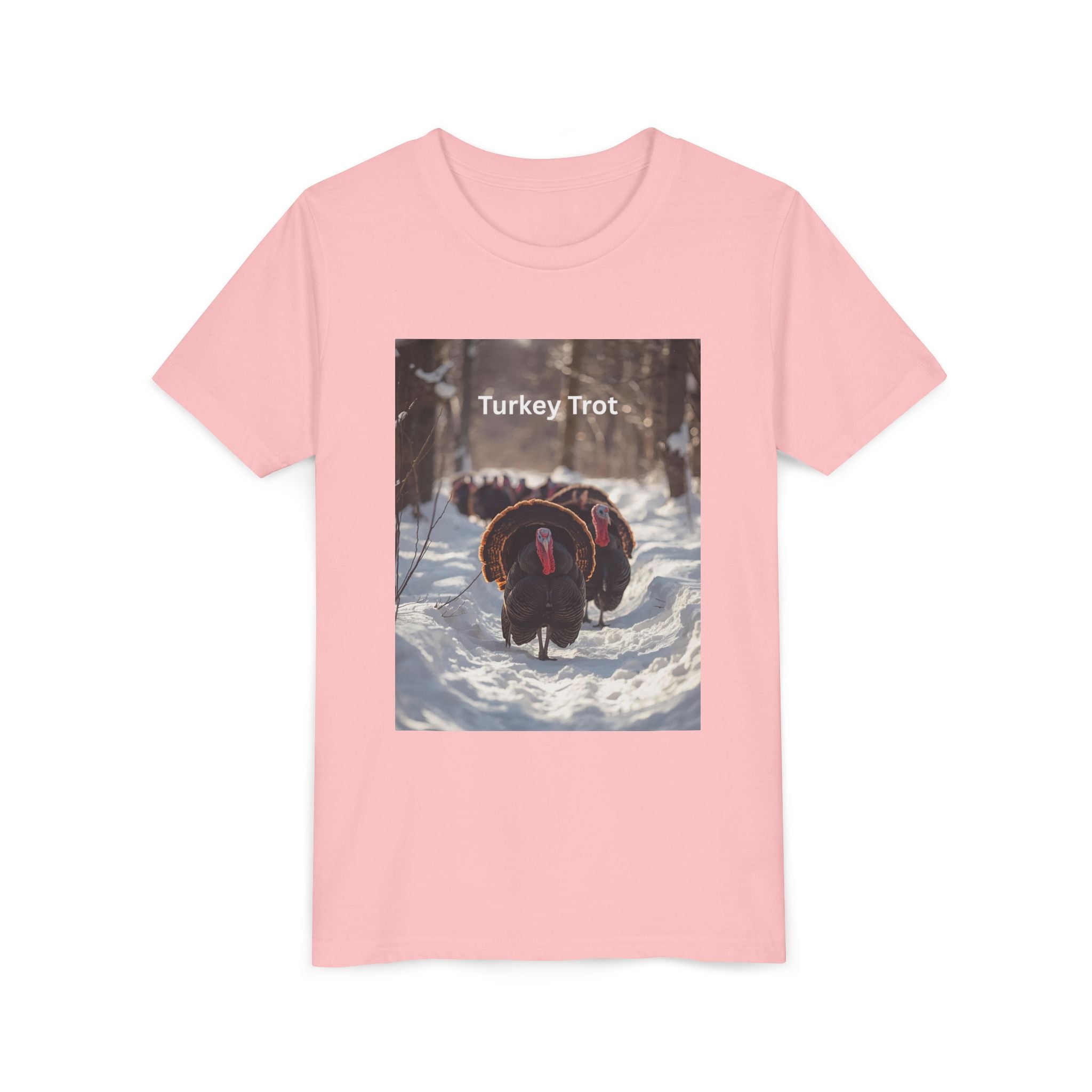 Thanksgiving Turkey Trot Youth Tee, Cute Holiday Shirt, Fall Apparel, Kids Thanksgiving Outfit, Funny Tee for Celebration