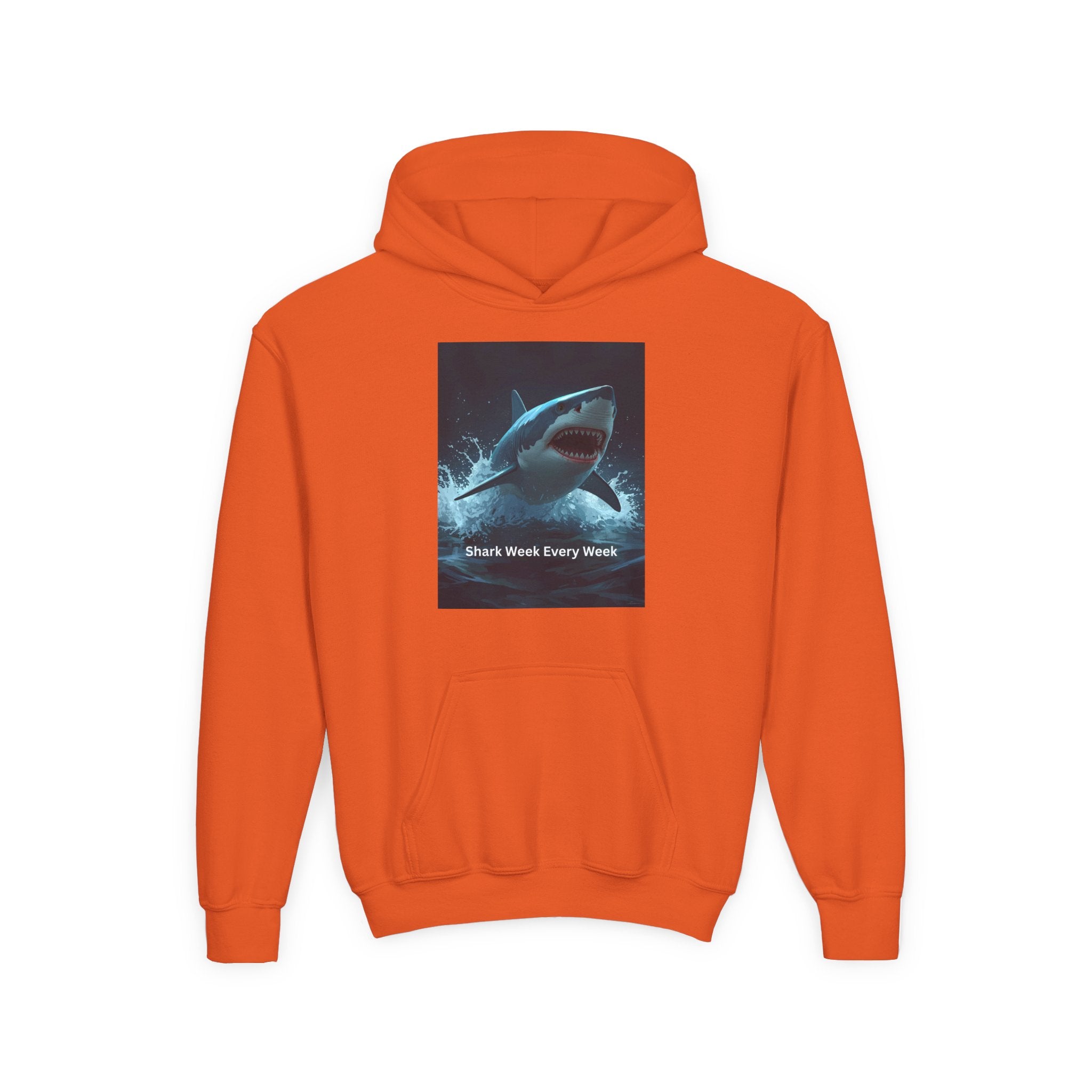 Shark Week Youth Hoodie - Fun, Comfortable Sweatshirt for Ocean Lovers, Kids Merchandise, Gift for Summer, Adventure Apparel, Sea Life Style