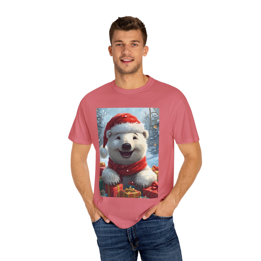 Christmas Polar Bear T-Shirt, Holiday Tee, Winter Apparel, Gift For Animal Lovers, Festive Casual Wear