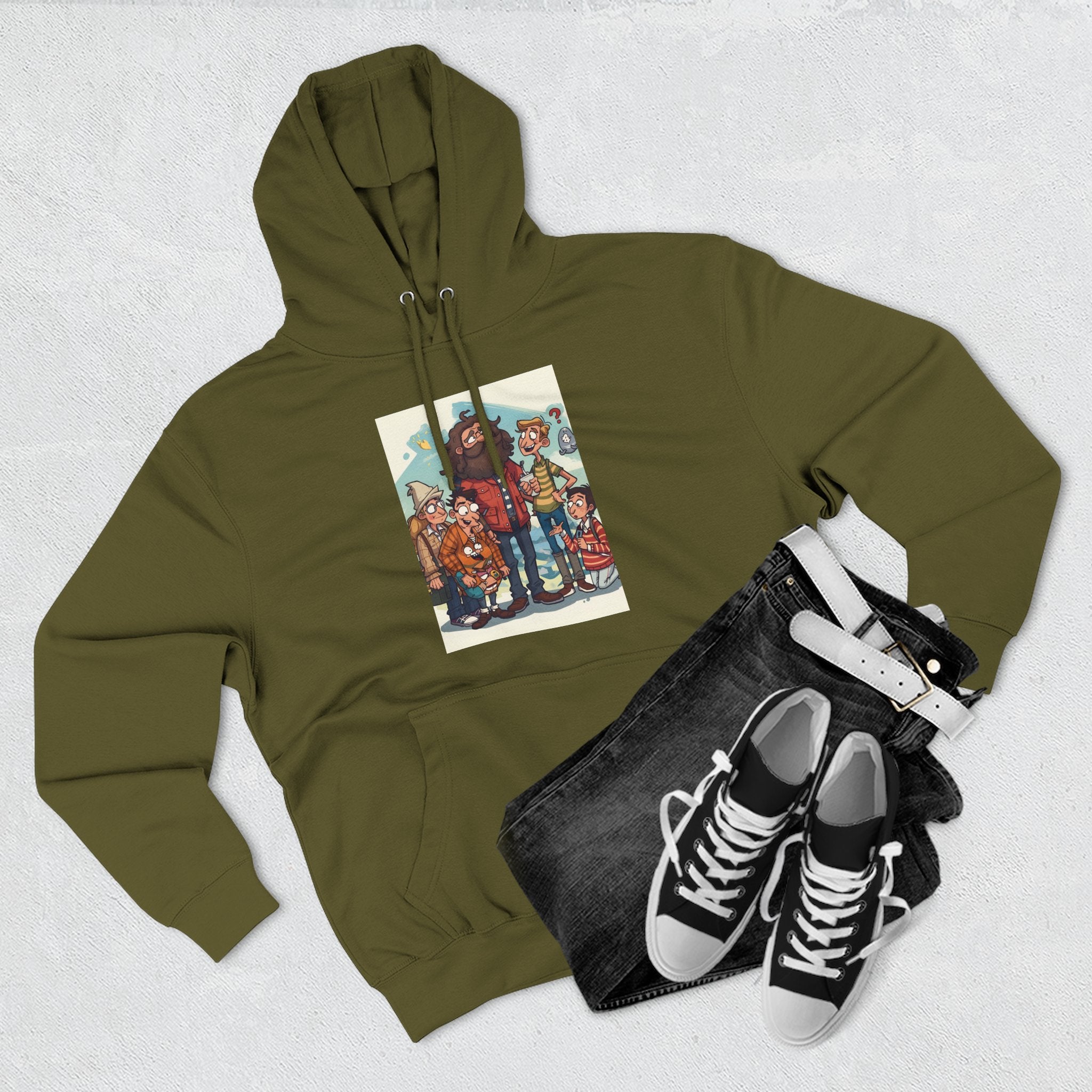 Cozy Family Fun Hoodie, Three-Panel Fleece Sweatshirt, Gift for Parents, Casual Wear, Holiday Apparel, Winter Fashion