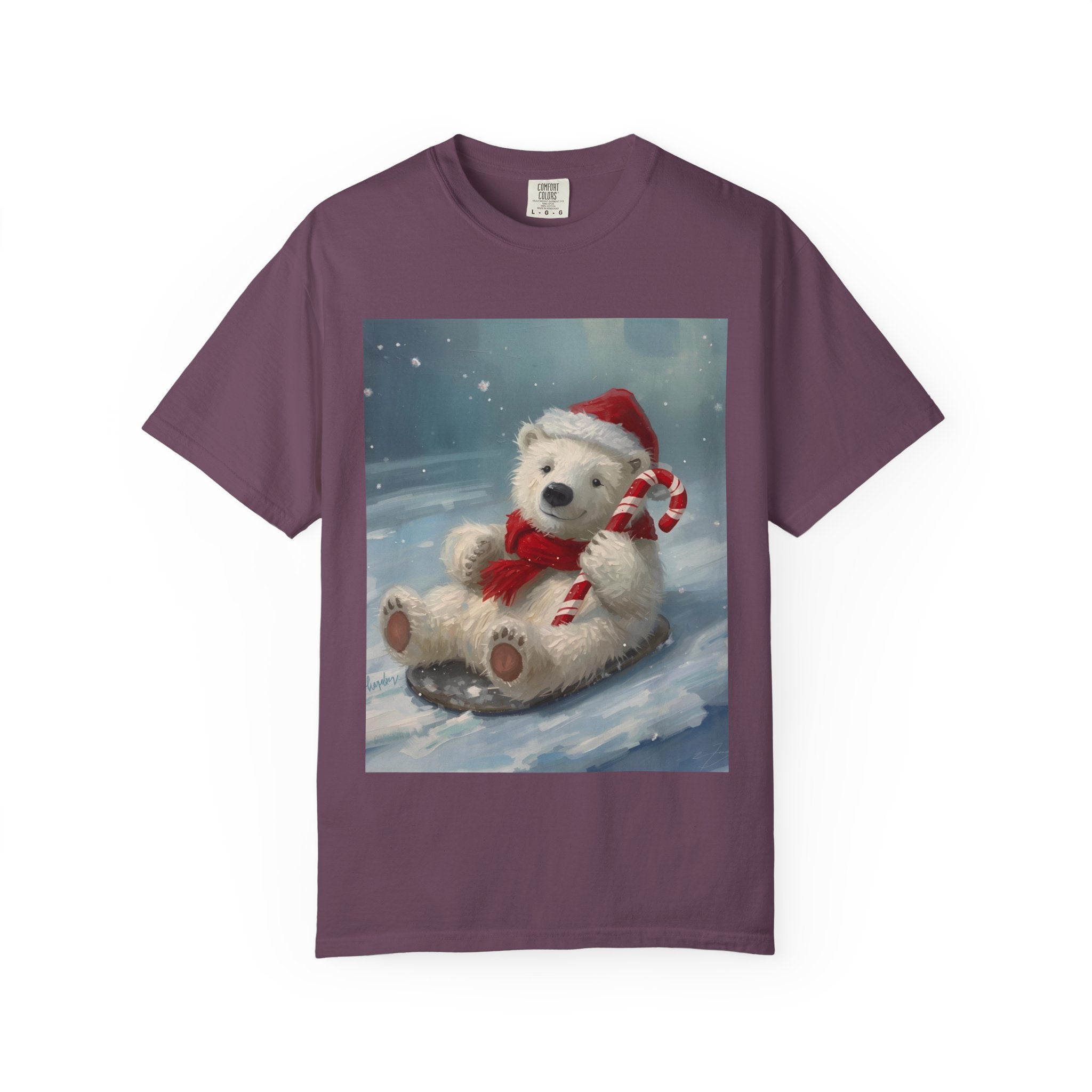 Cozy Christmas Bear T-Shirt, Winter Apparel, Holiday Gift, Family Matching Tee, Cute Polar Bear Design, Festive Outfit