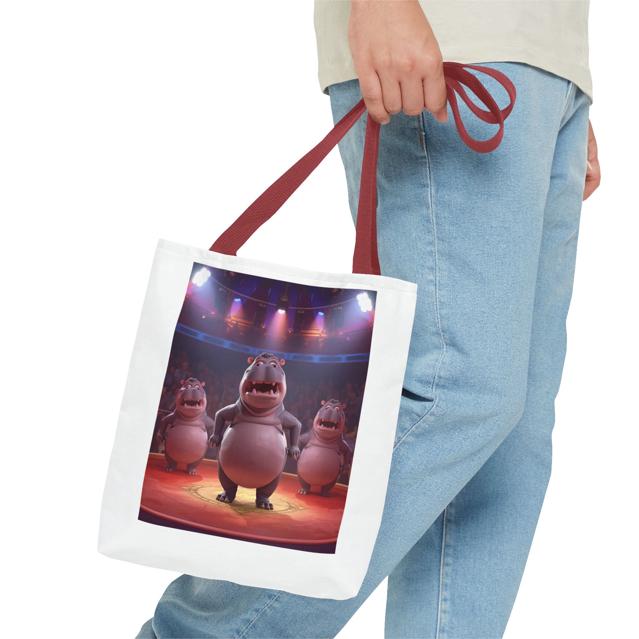 Hippo Funny Tote Bag (AOP)