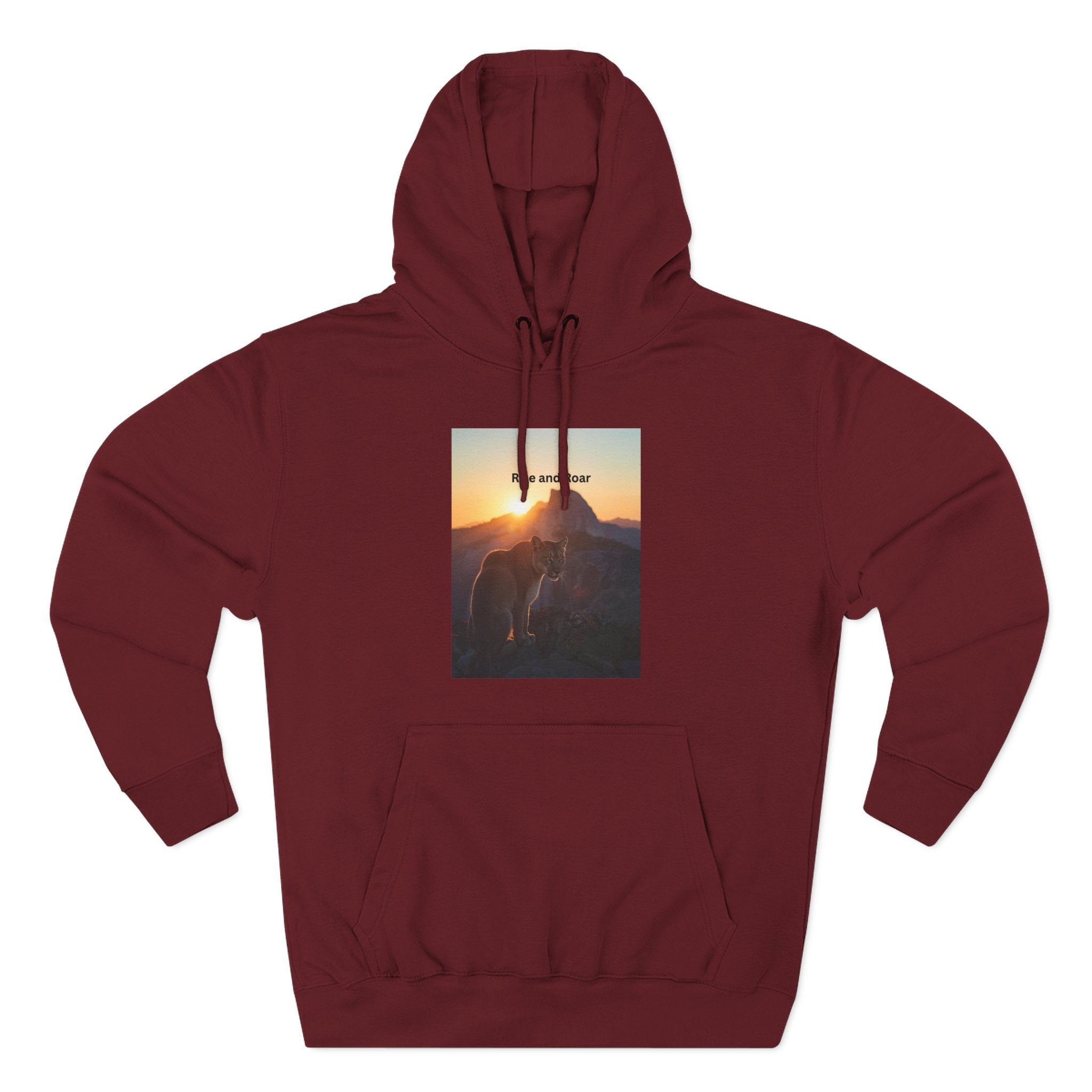 Rise And Roar Sunset Adventure Fleece Hoodie, Cozy Outdoor Hoodie, Travel Apparel, Nature Lover Gift, Comfortable Sweatshirt, Perfect for Bonfires