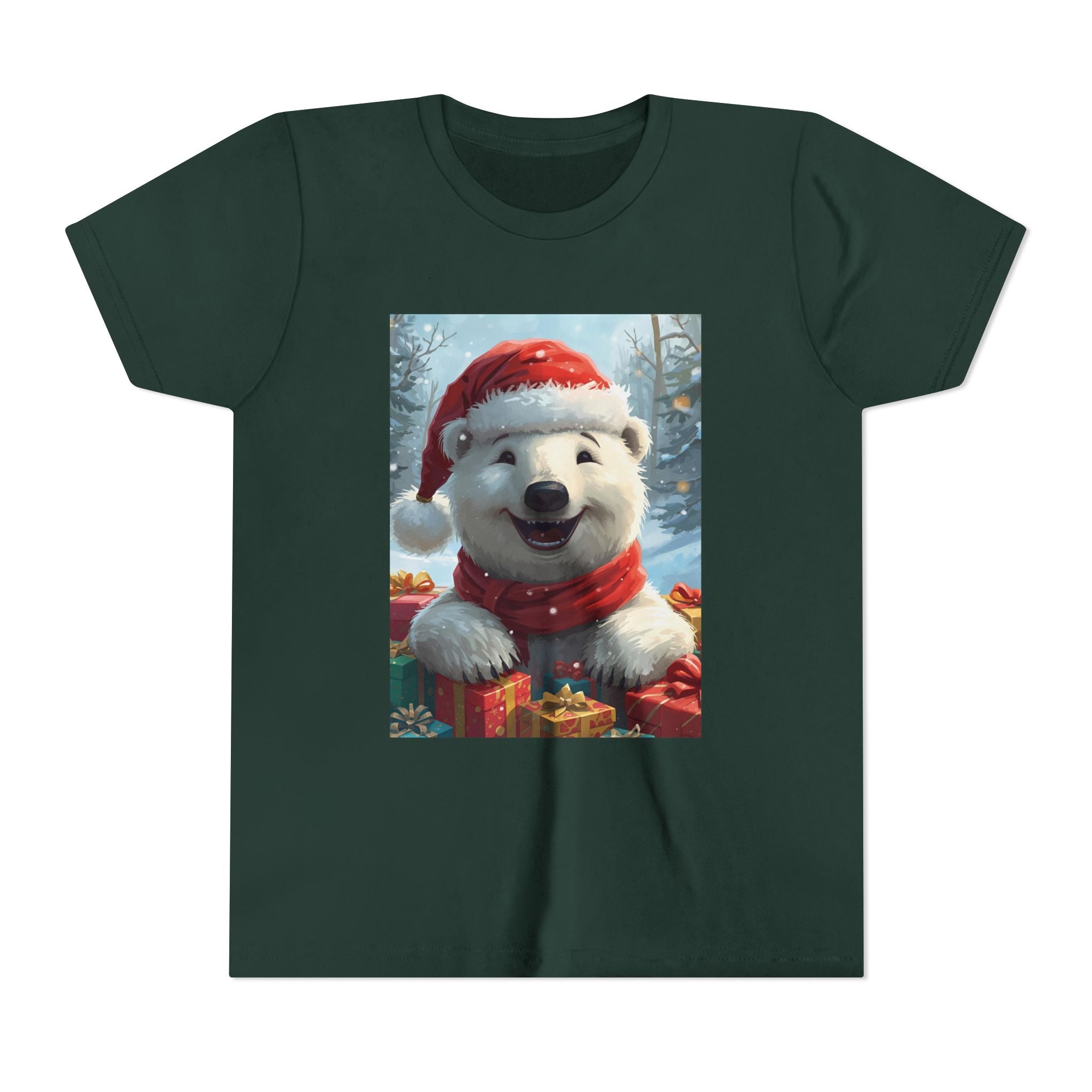 Christmas Bear Youth Short Sleeve Tee