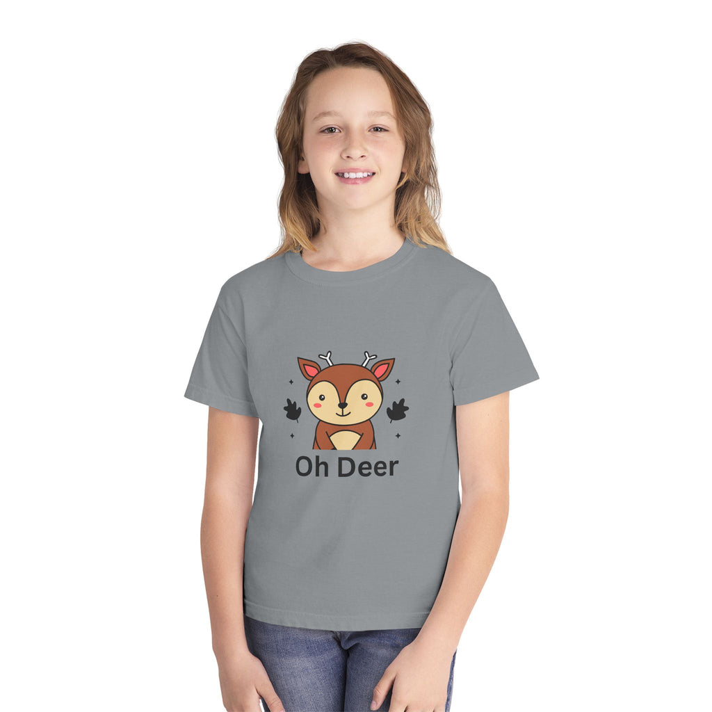 Funny Kids Tee - "Oh Deer" Design, Youth Shirt, Cute Animal Graphic, Perfect Gift for Birthdays, Holidays, or Playtime