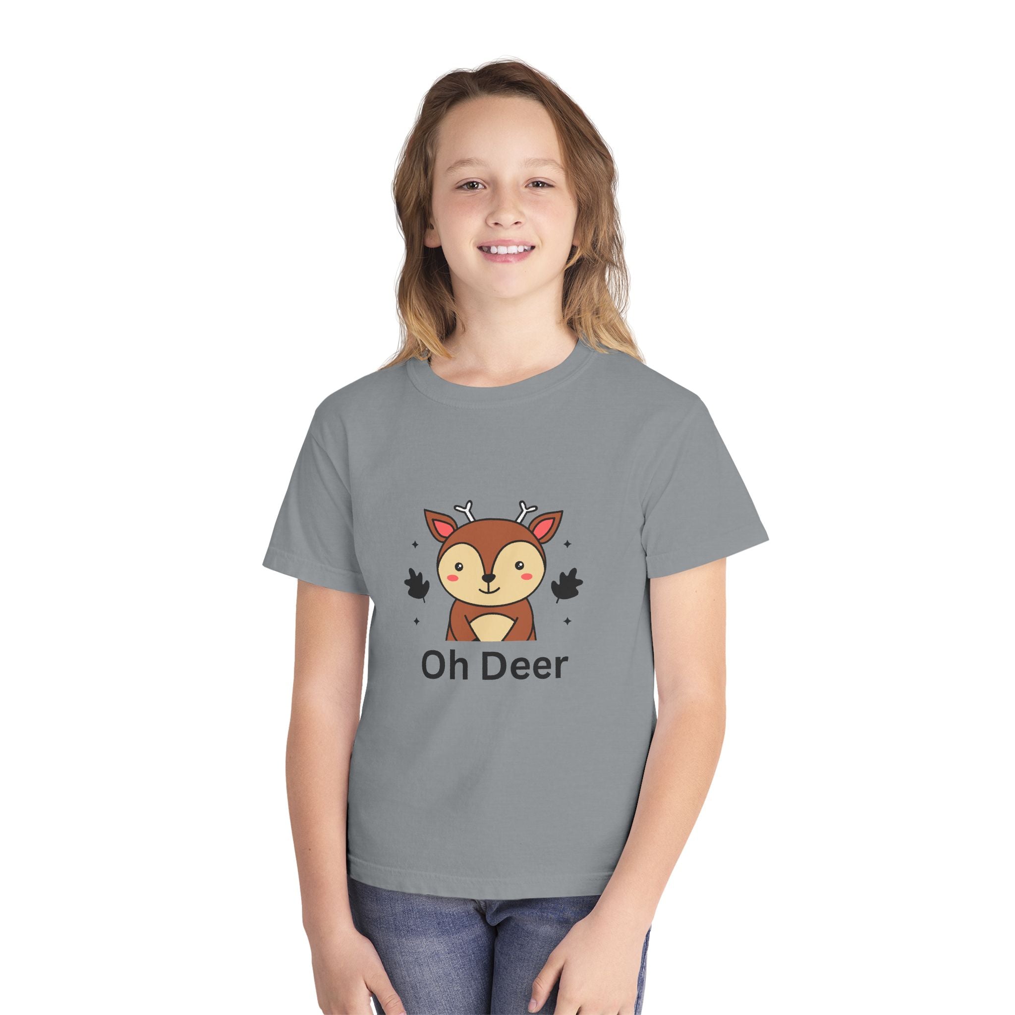 Funny Kids Tee - "Oh Deer" Design, Youth Shirt, Cute Animal Graphic, Perfect Gift for Birthdays, Holidays, or Playtime