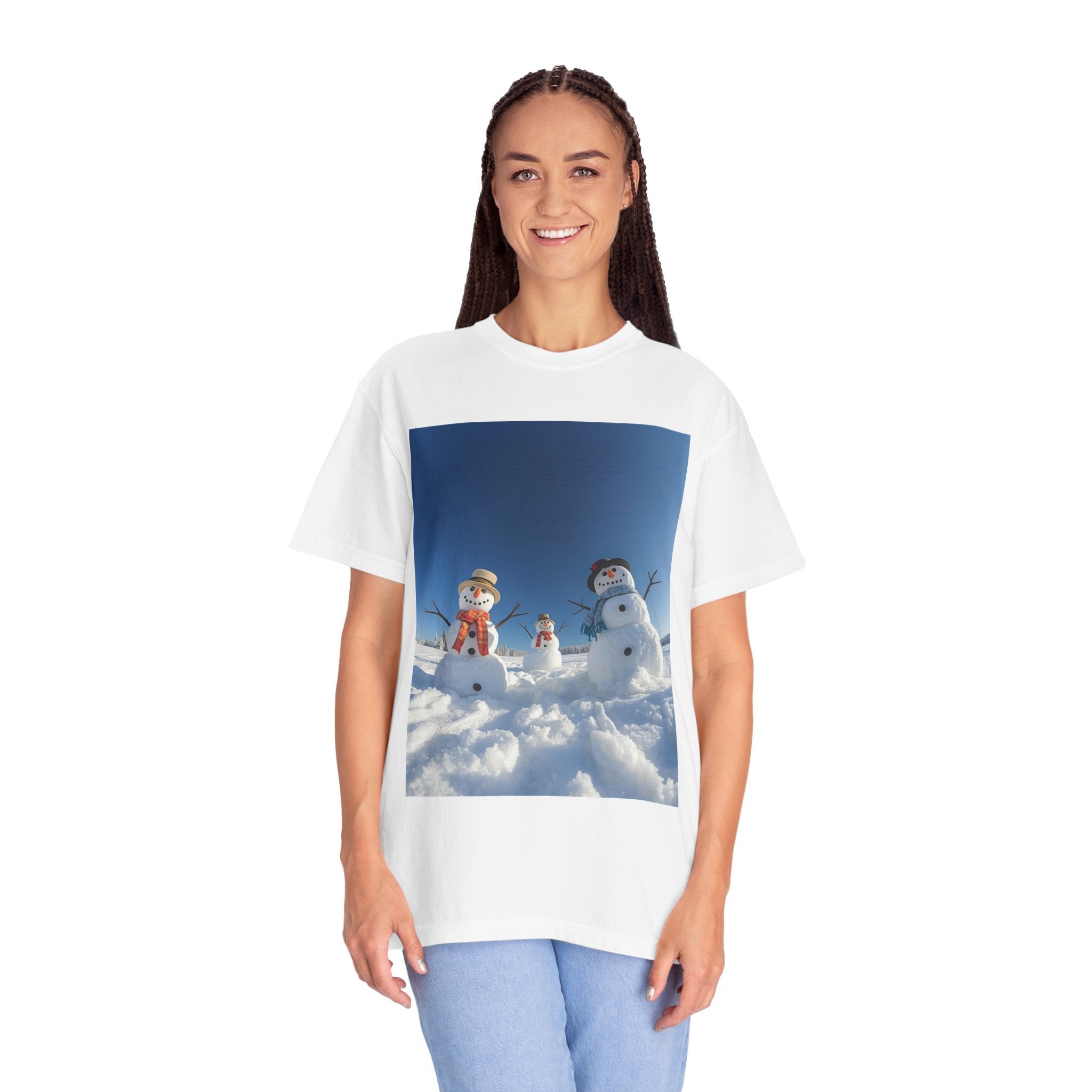 Festive Christmas Winter Wonderland Snowman T-shirt, Holiday Apparel, Christmas Gift, Unisex Tees, Cozy Winter Outfit, Family Fun