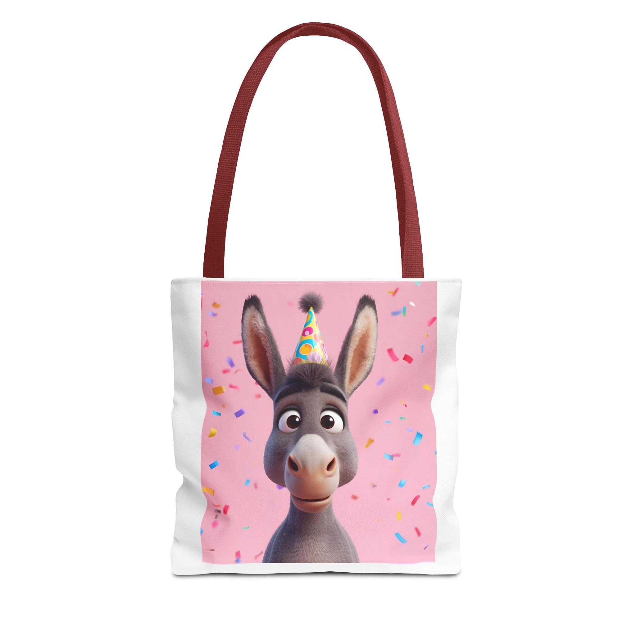 Birthday Donkey Tote Bag, Fun Party Accessory, Eco-Friendly Shopper, Cute Gift for Animal Lovers, Perfect for Birthdays and Celebrations