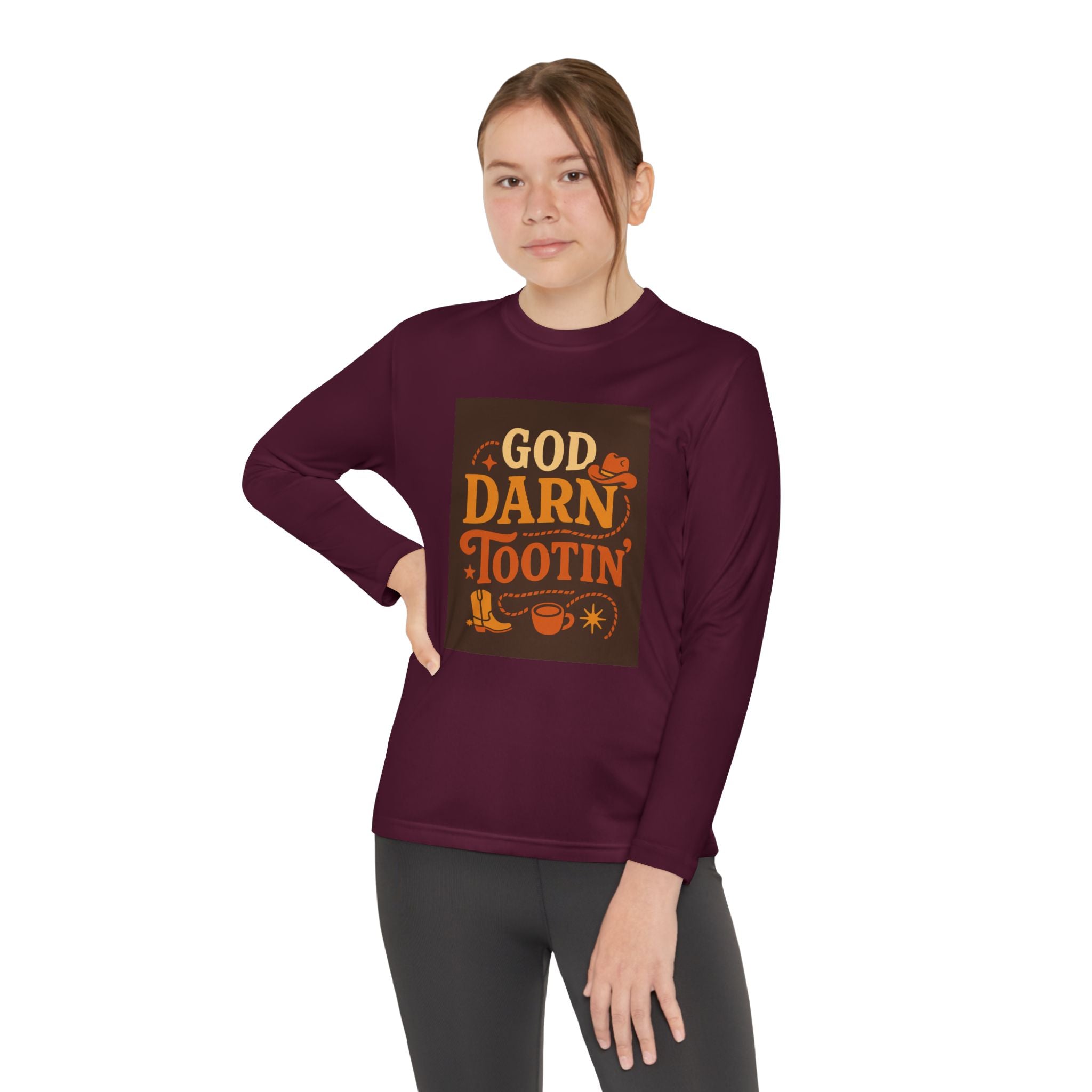 God Darn Tootin Youth Long Sleeve Competitor Tee