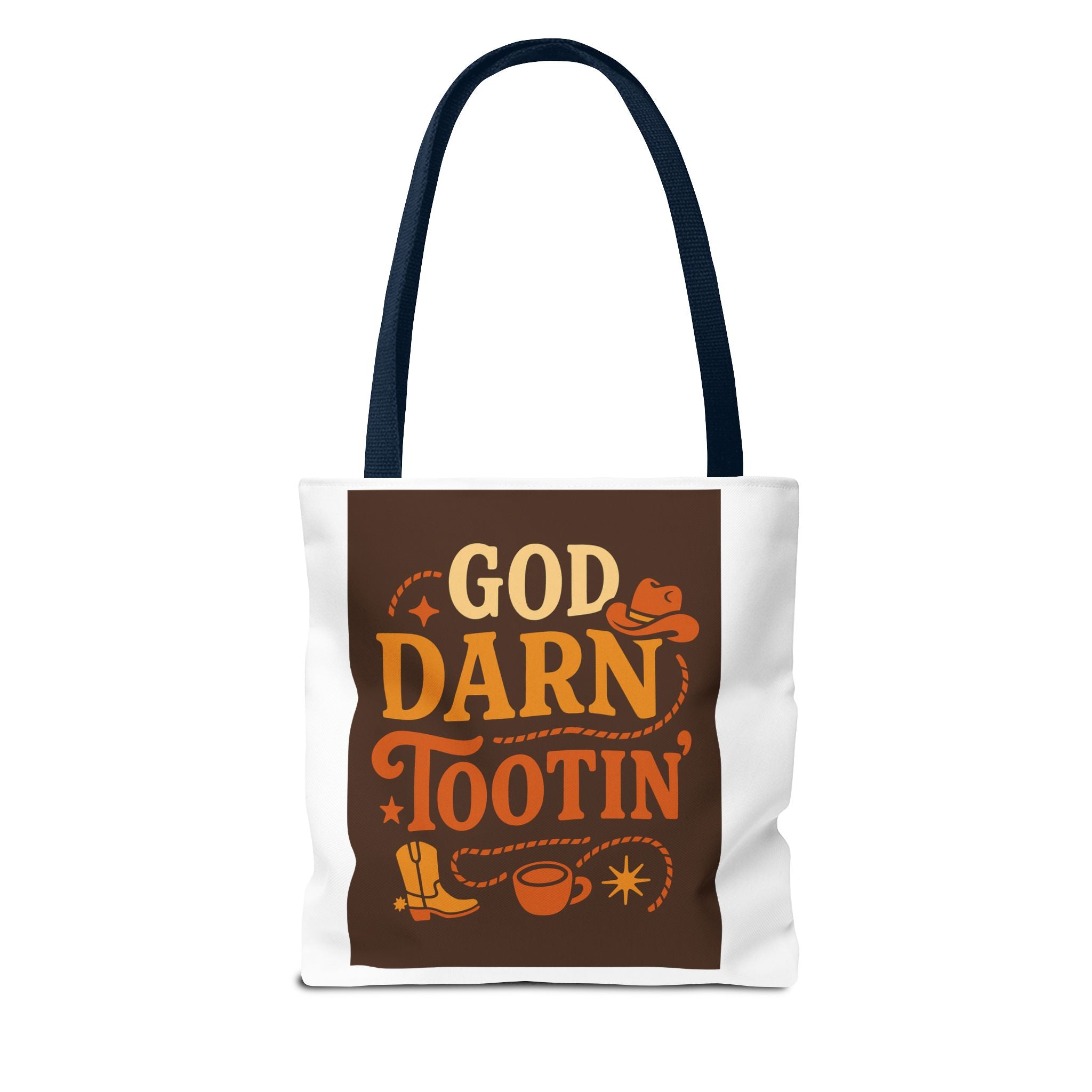 Western-Themed Tote Bag with 'God Darn Tootin' Design, Cowgirl Tote, Funny Grocery Bag, Cowboy Gift, Unique Beach Bag, Tote for Festivals