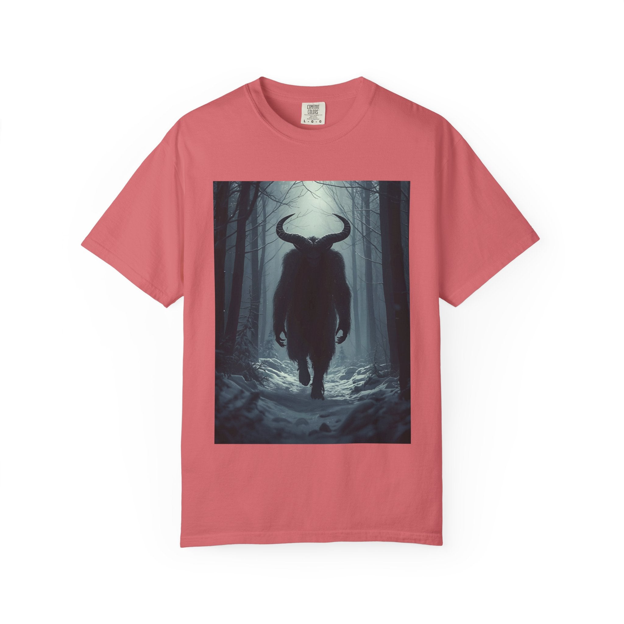 Spooky Mysterious Forest Creature Unisex Garment-Dyed T-Shirt | Unisex Tee, Graphic T-Shirt, Vintage Style, Nature Lover Gift, Unique Artwear