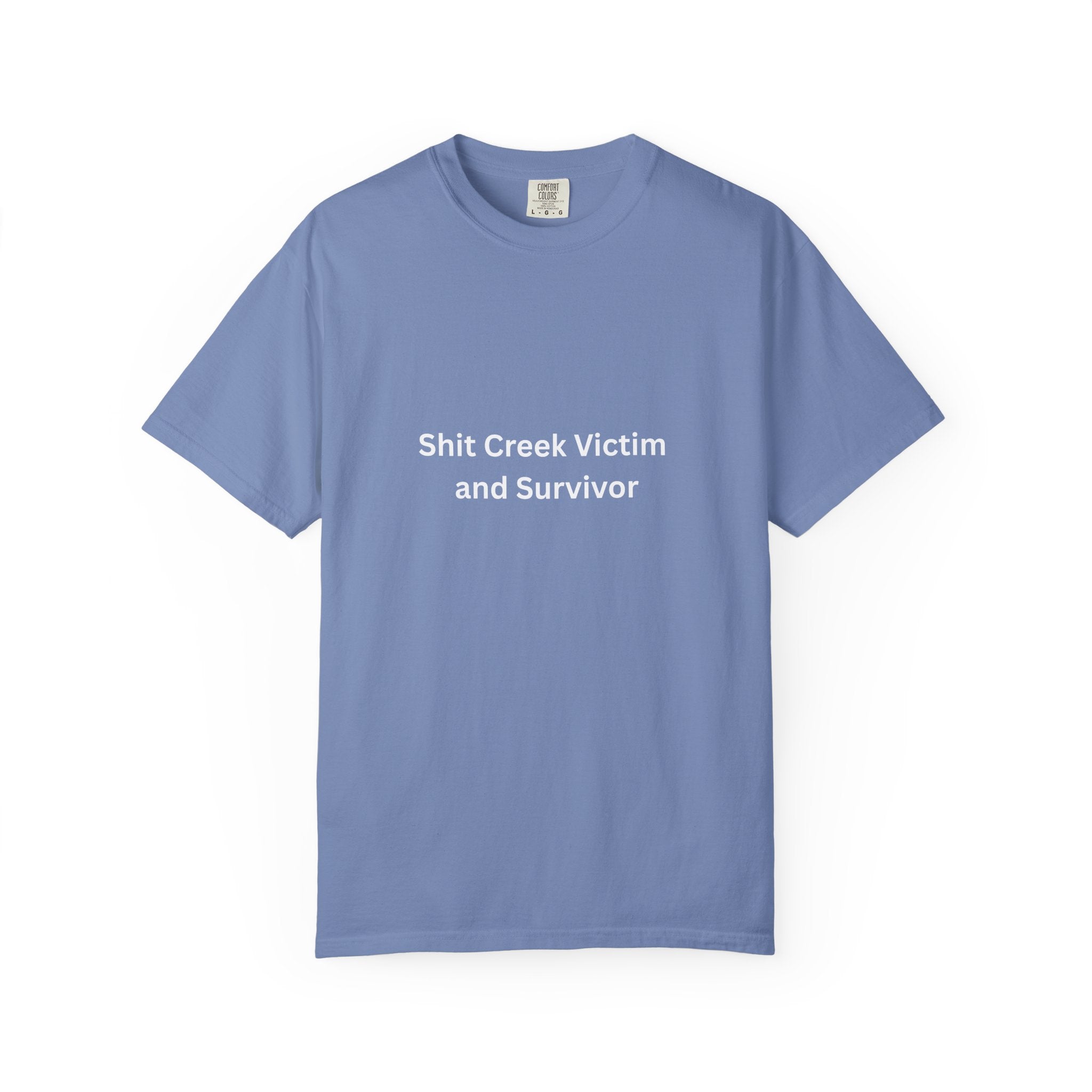 Shit Creek Survivor Garment-Dyed Unisex T-shirt in Vintage Colors | Relaxed Fit | Perfect for Casual Wear, Gifts, Everyday Use, Summer Outfits