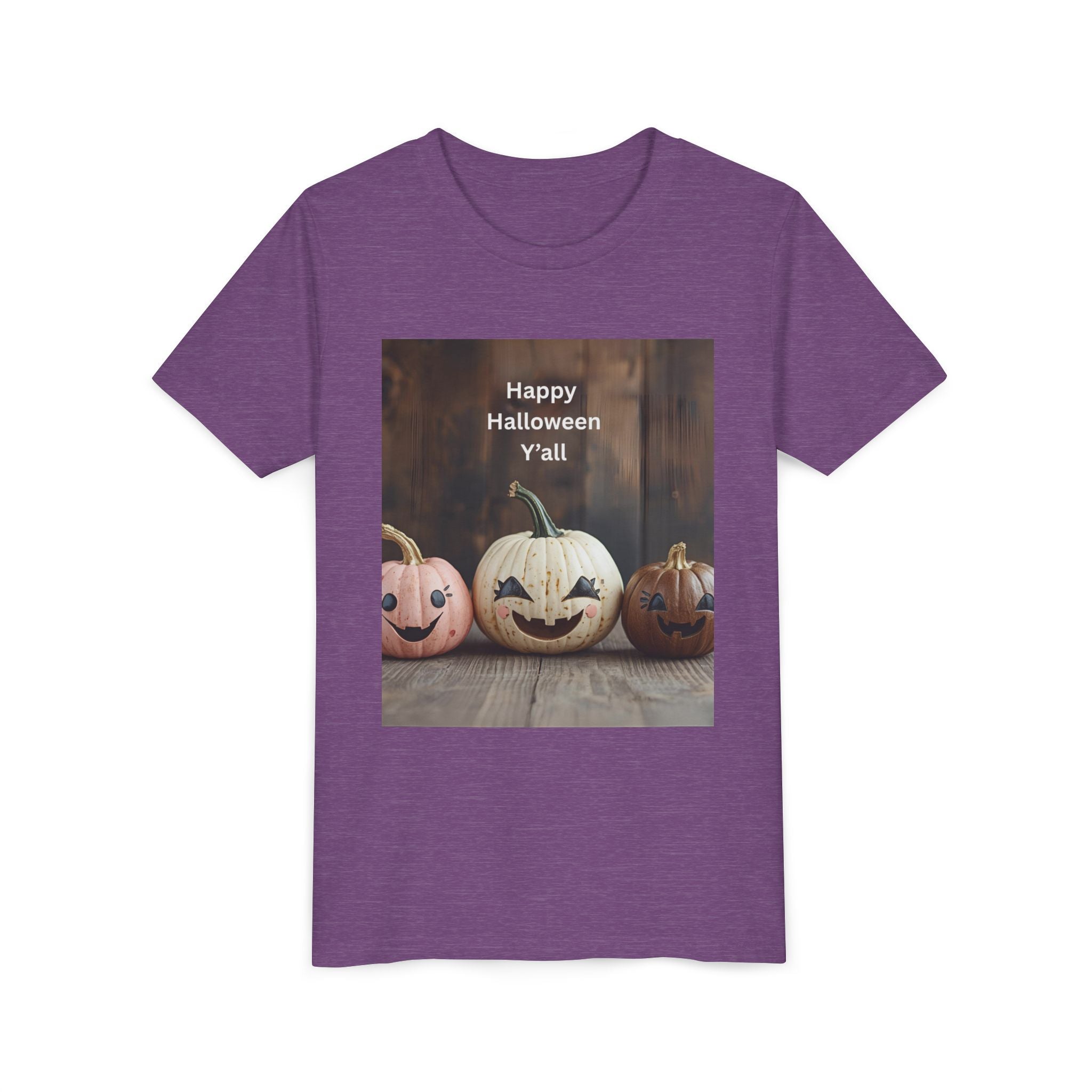 Happy Halloween Youth Tee, Kids Halloween Shirt, Pumpkin T-Shirt, Fall Festival Apparel, Trick or Treat Wear, Spooky Season Top