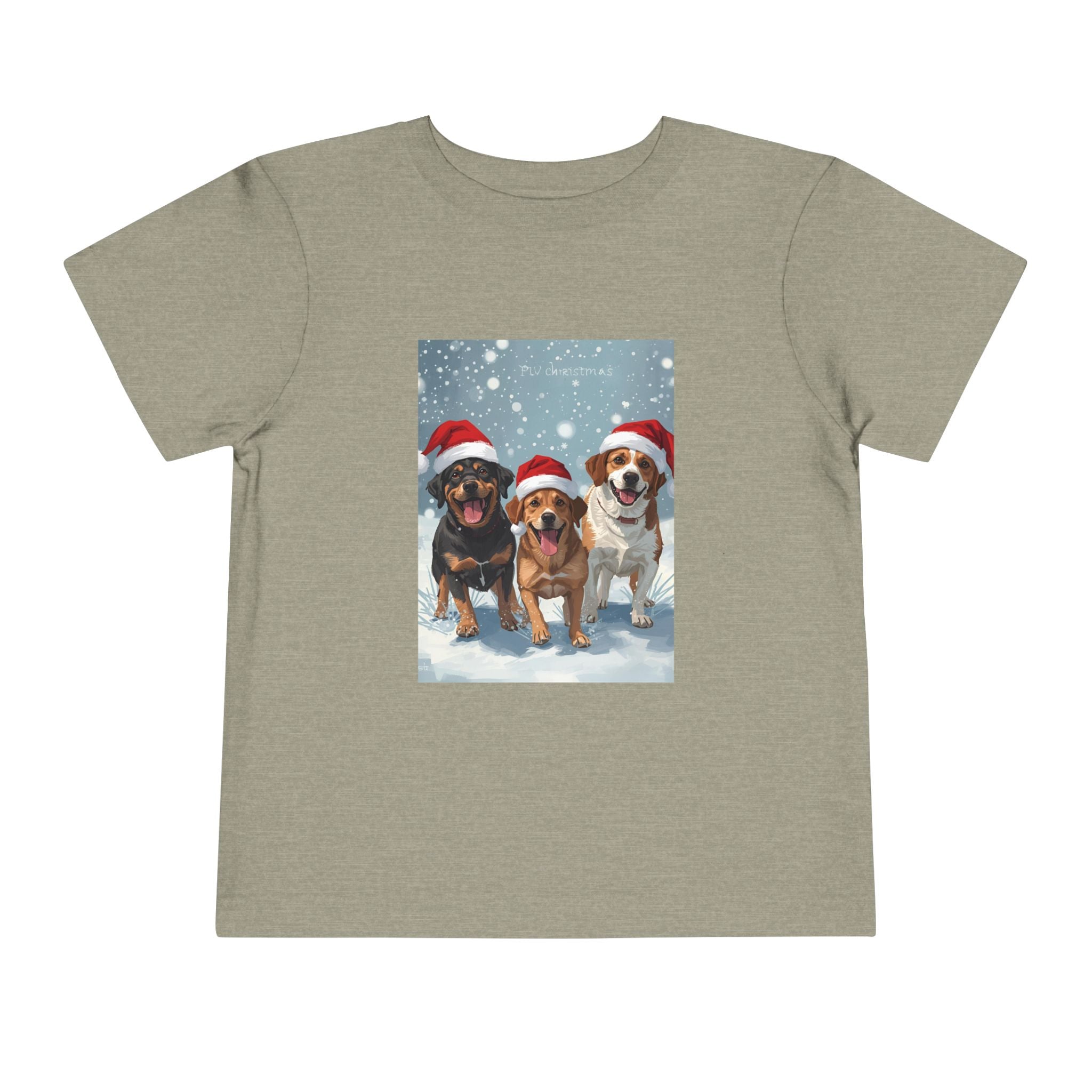 Cute Christmas Dogs Toddler Short Sleeve Tee