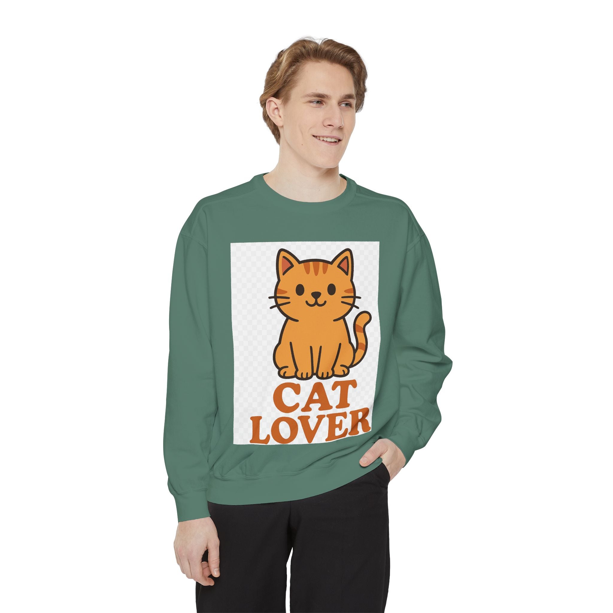 Cat Lover Unisex Garment-Dyed Sweatshirt