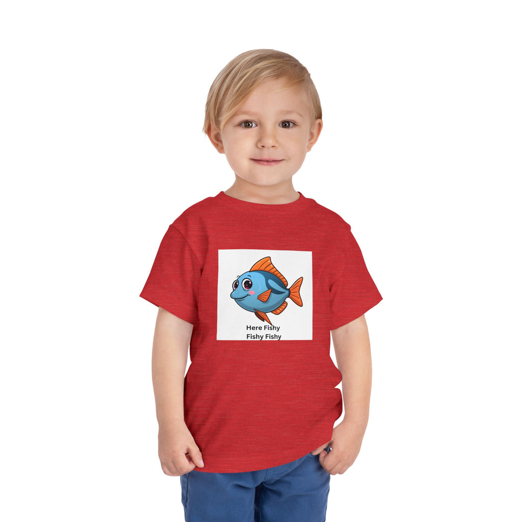 Here Fishy Fishy Fishy Toddler Short Sleeve Tee
