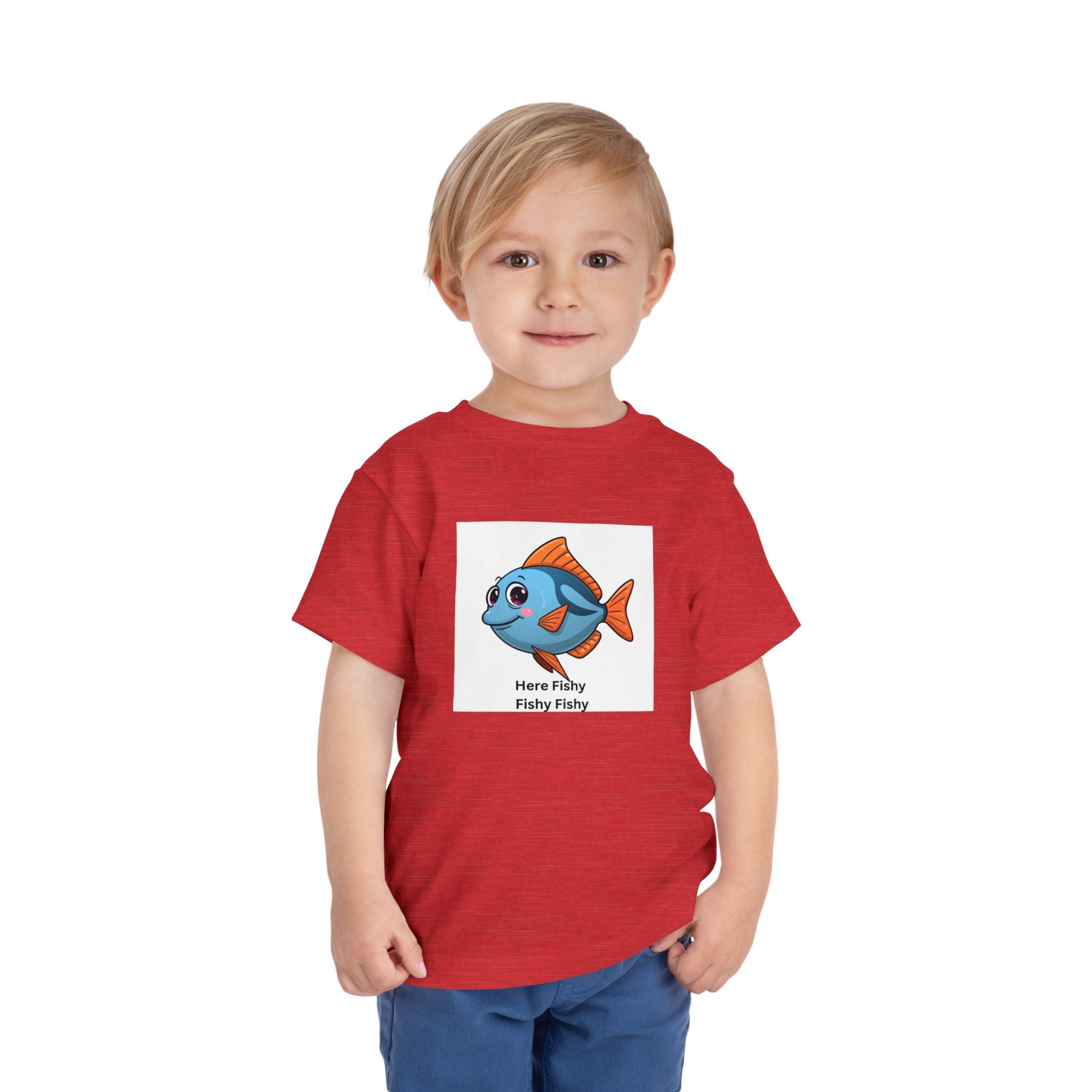 Here Fishy Fishy Fishy Toddler Short Sleeve Tee