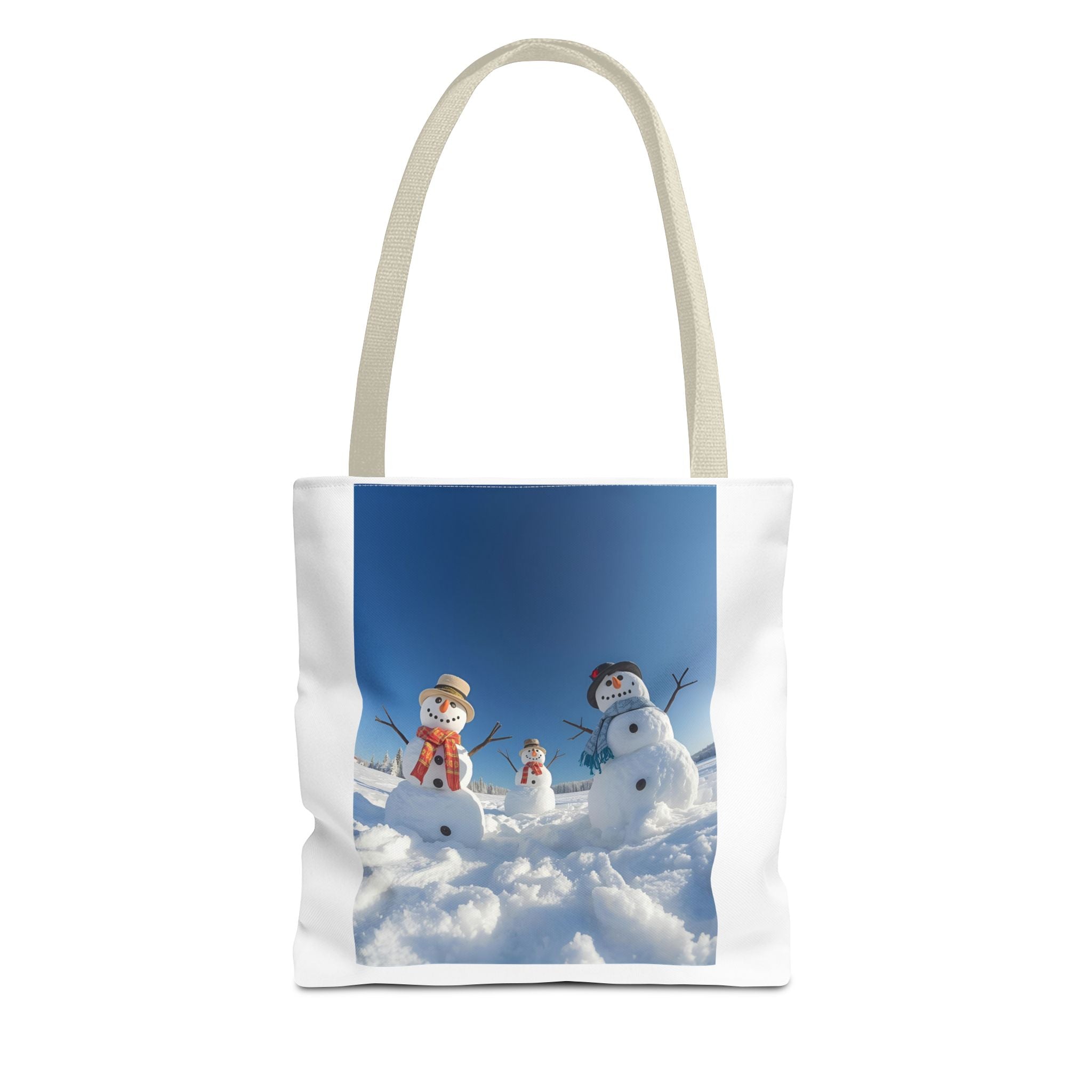 Festive Christmas Snowman Family Tote Bag (AOP)