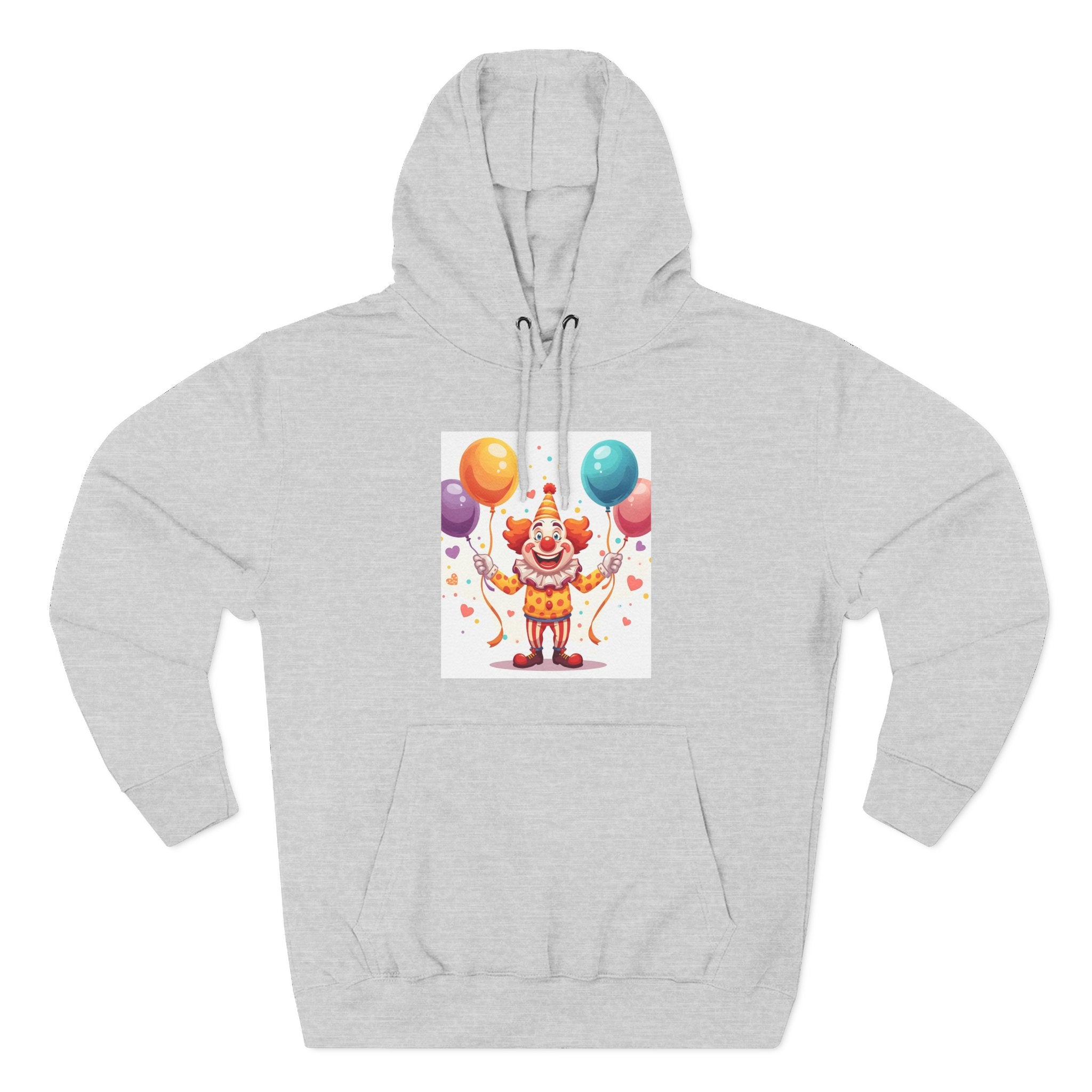Clown Funny Three-Panel Fleece Hoodie