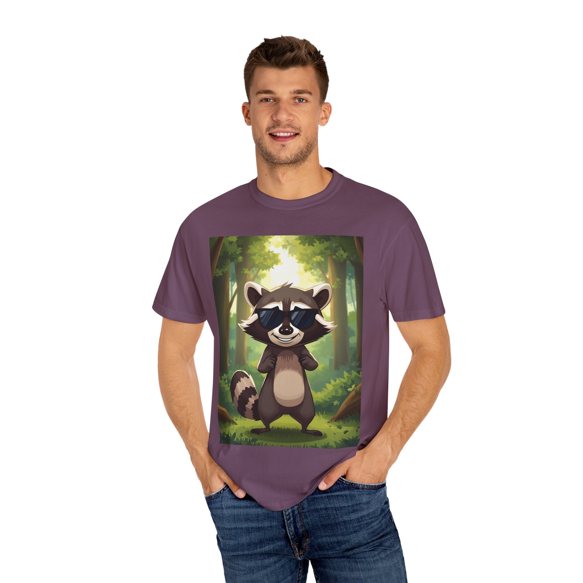 Whimsical Raccoon T-Shirt, Fun Nature Tee, Unisex Forest Shirt, Gift for Animal Lovers, Cute Wildlife Apparel