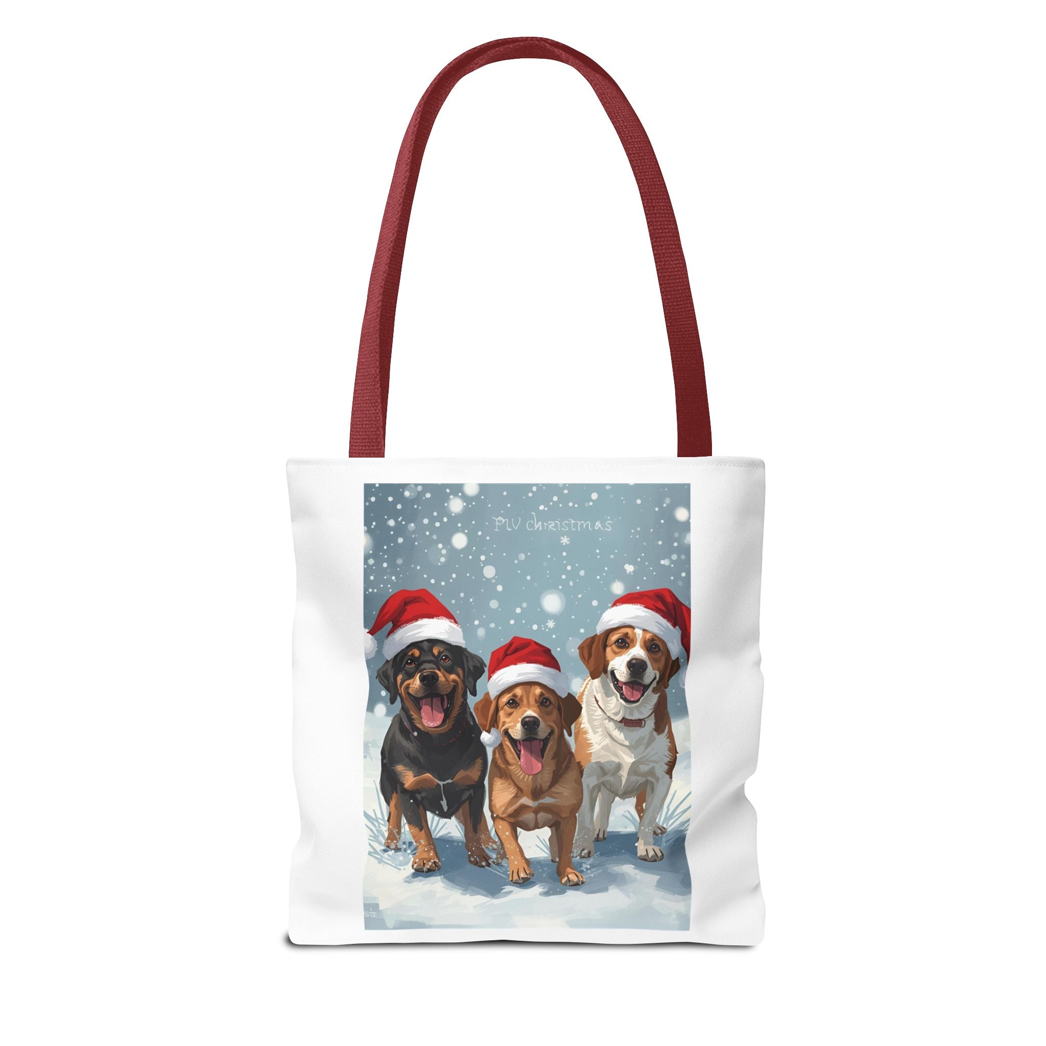 Christmas Dogs Tote Bag | Festive Pet Lover Gift, Snowy Holiday Shopping, Cute Animal Tote, Winter Accessory, Gift for Dog Owners