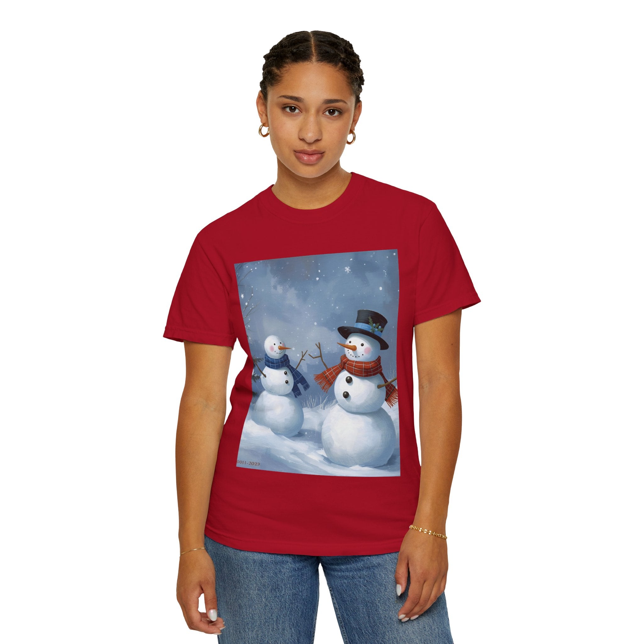 Christmas Snowman Family T-Shirt, Holiday Gift, Cozy Tee, Unisex Snowman Shirt, Festive Apparel, Winter Celebration Wear