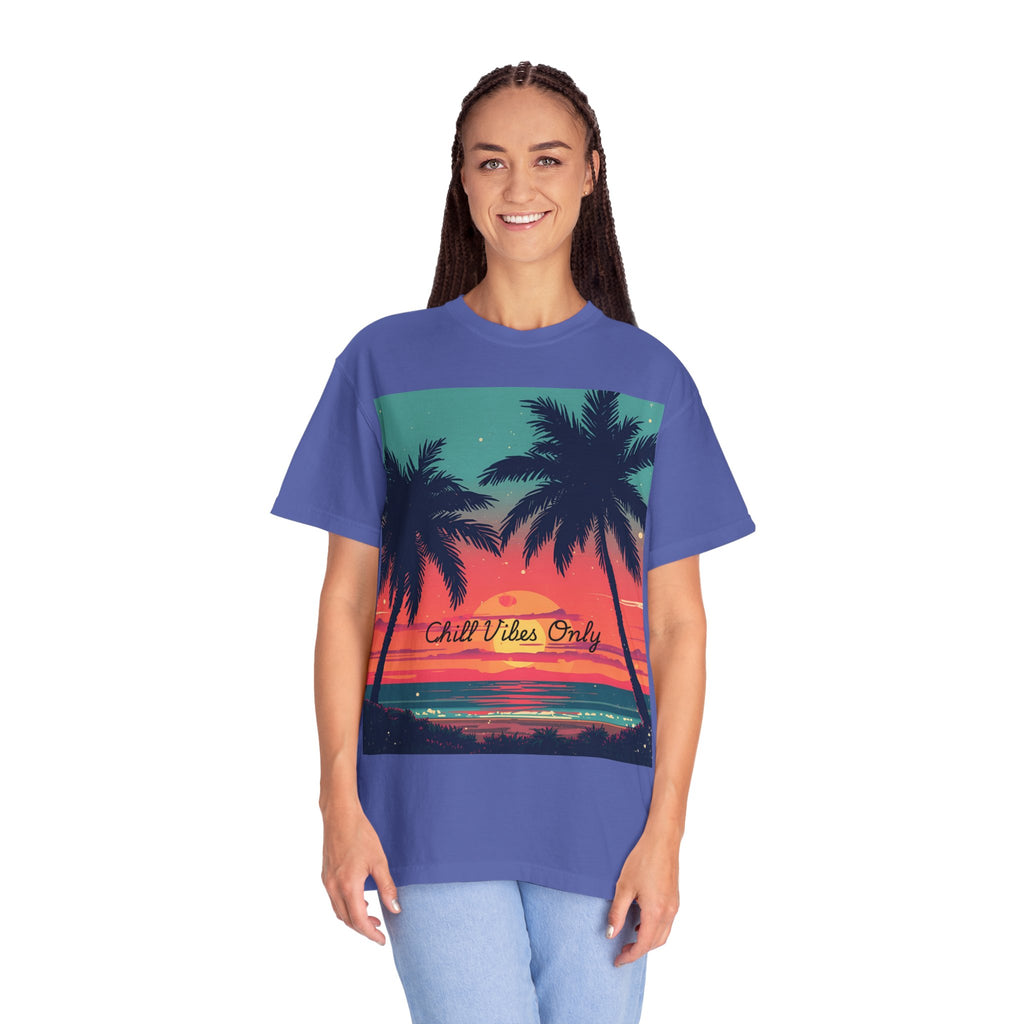 Tropical Sunset Unisex Garment-Dyed T-shirt