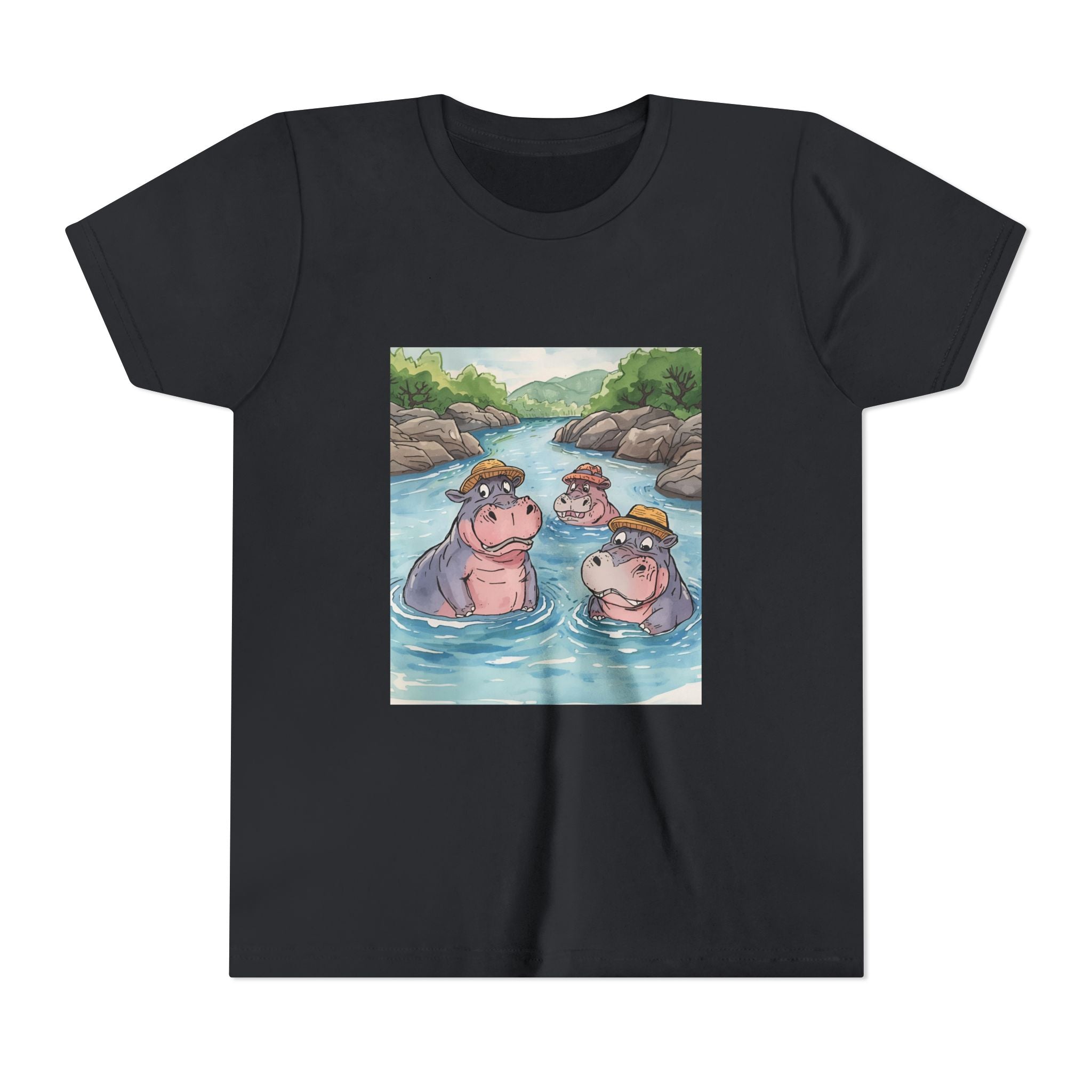 Hippo Cute Youth Short Sleeve Tee