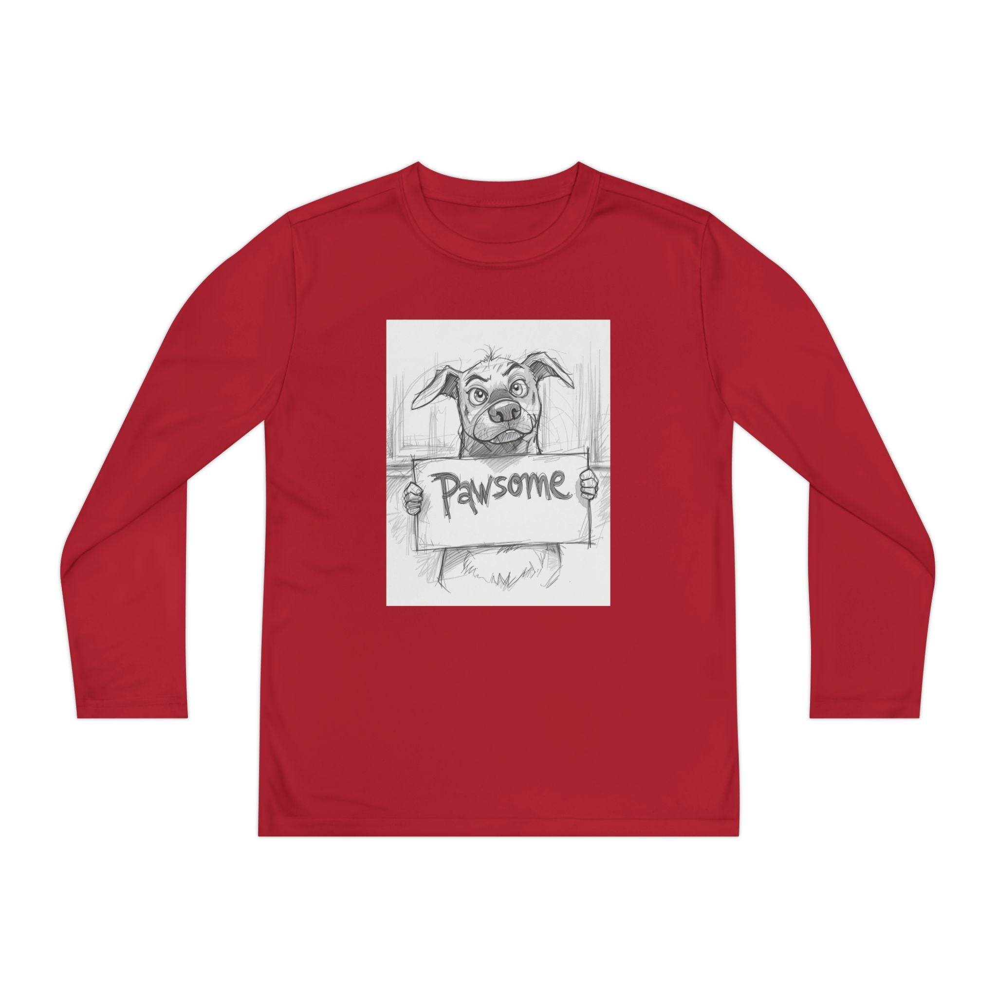 Pawsome Dog Youth Long Sleeve Competitor Tee