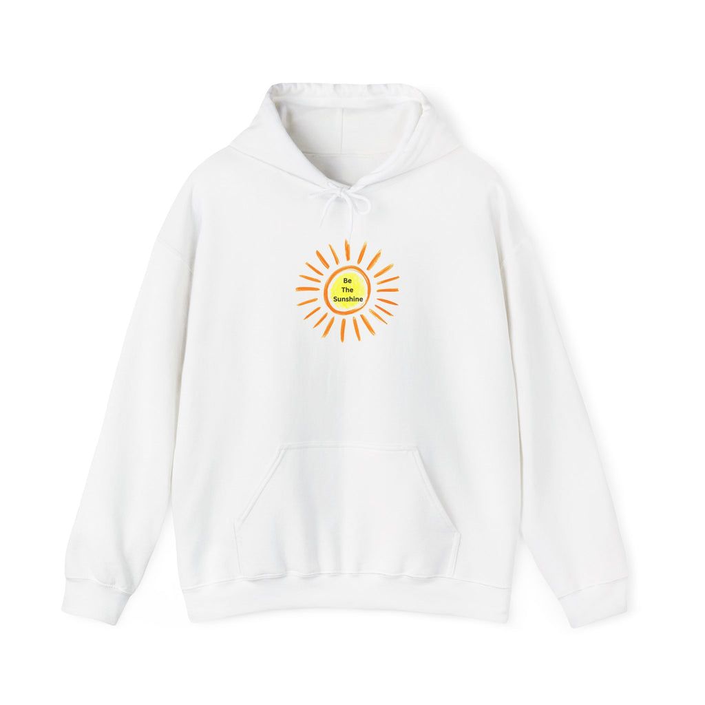 Be The Sunshine Smiley Sun Graphic Hoodie - Cozy, Unisex Sweatshirt for Summer, Festivals, Birthdays, Gifts, Stylish Apparel