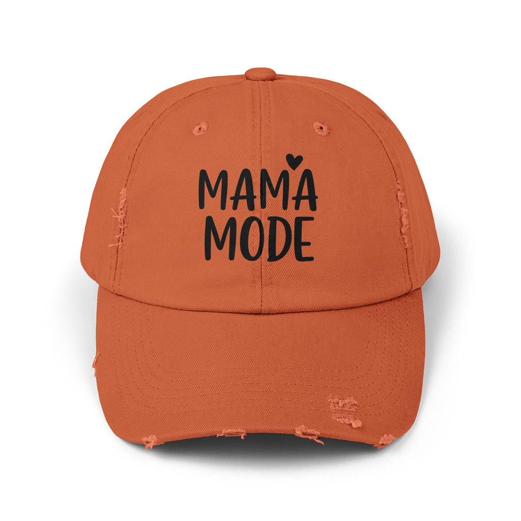 Mama Mode Distressed Cap — Casual Mom Baseball Hat