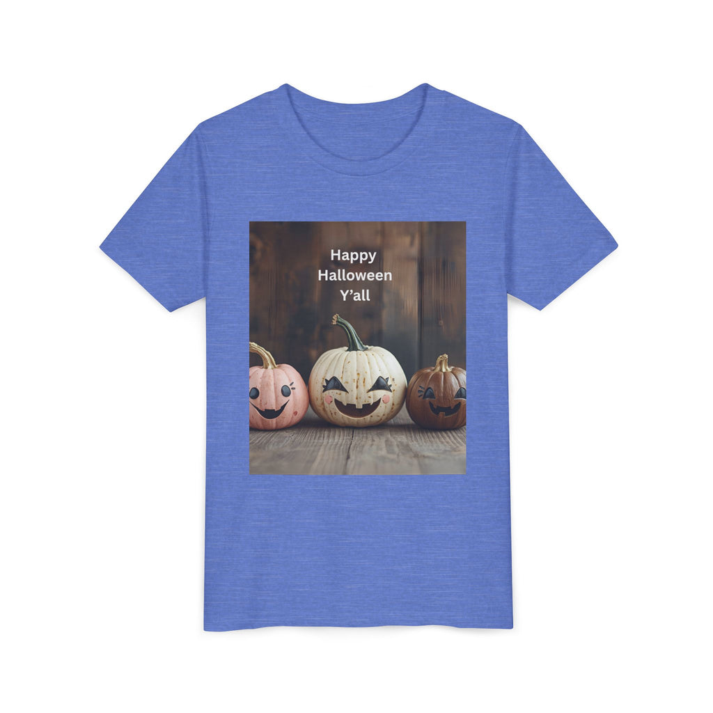 Happy Halloween Youth Tee, Kids Halloween Shirt, Pumpkin T-Shirt, Fall Festival Apparel, Trick or Treat Wear, Spooky Season Top