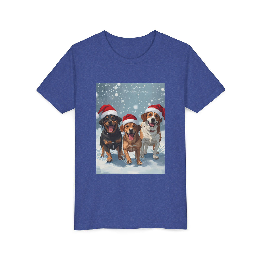 Cute Christmas Dogs Youth Short Sleeve Tee