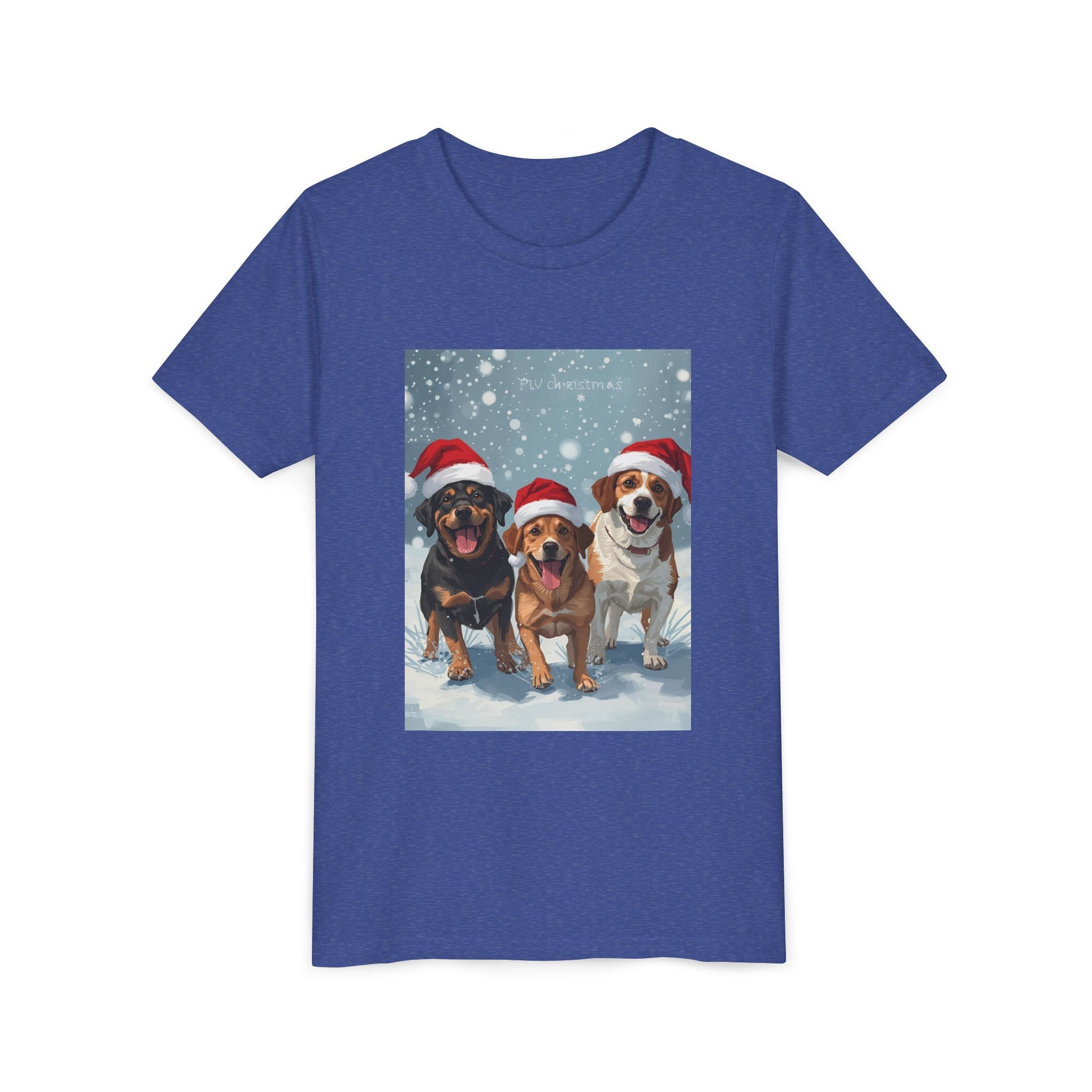 Cute Christmas Dogs Youth Short Sleeve Tee