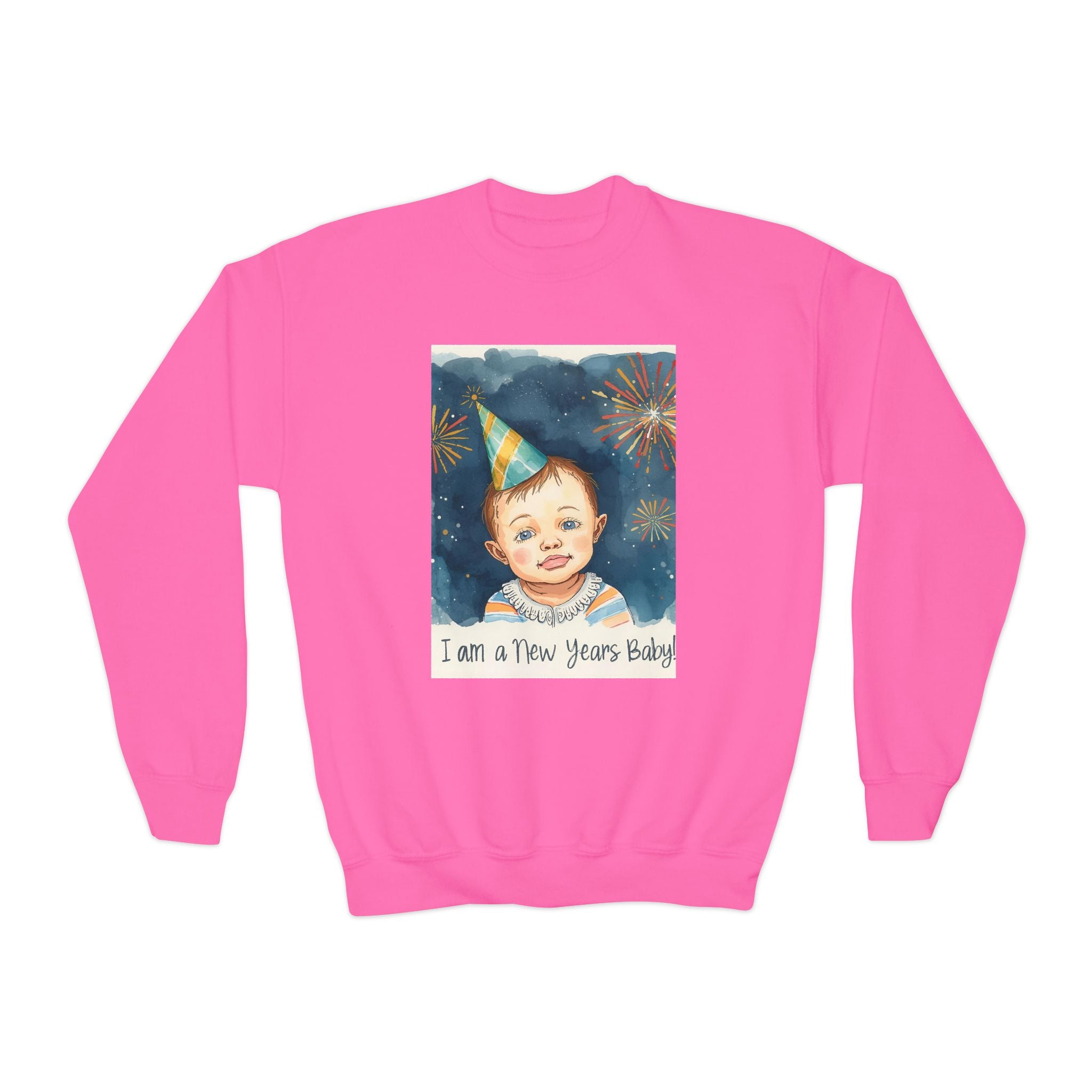 I Am A New Years Baby Youth Crewneck Sweatshirt
