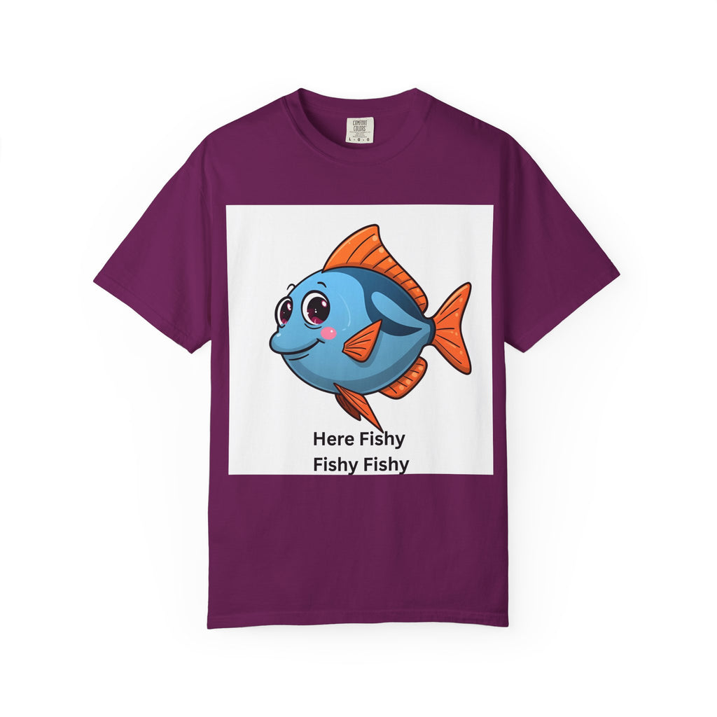 Here Fishy Fishy Fishy Unisex Garment-Dyed T-shirt