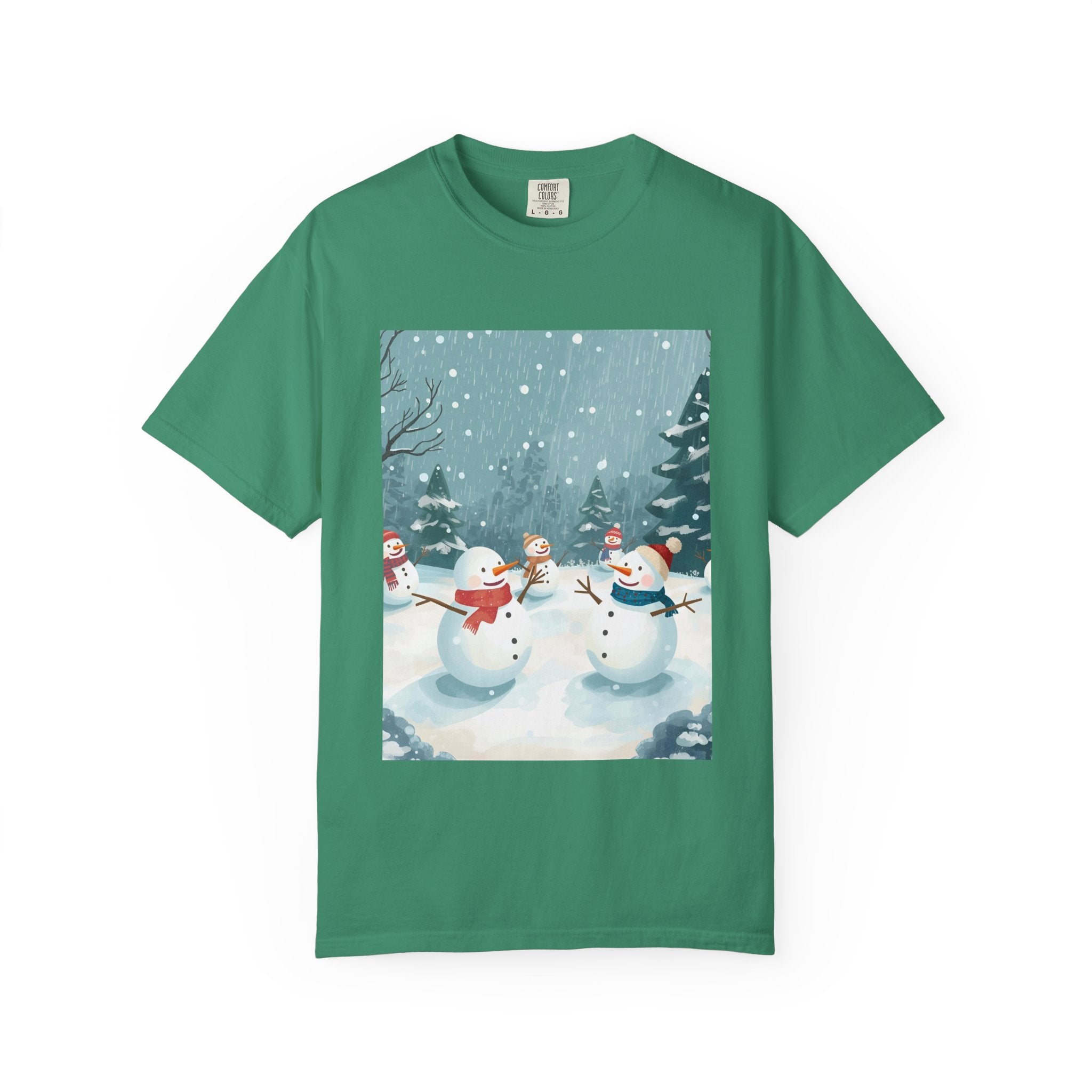 Festive Christmas Snowman Winter Wonderland T-shirt, Holiday Tee, Snowman Gift, Cozy Apparel, Unisex Christmas Shirt, Festive Winter Wear