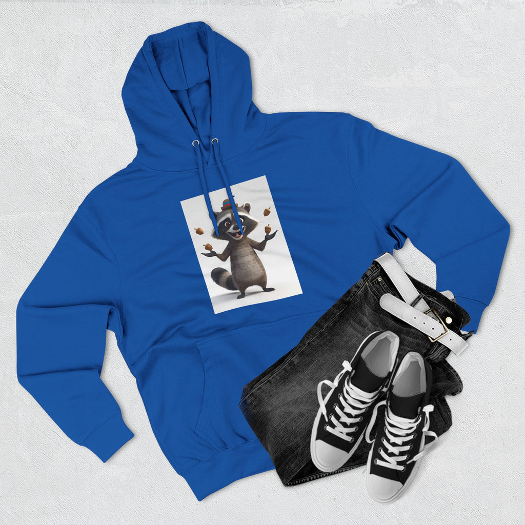 Raccoon Three-Panel Fleece Hoodie