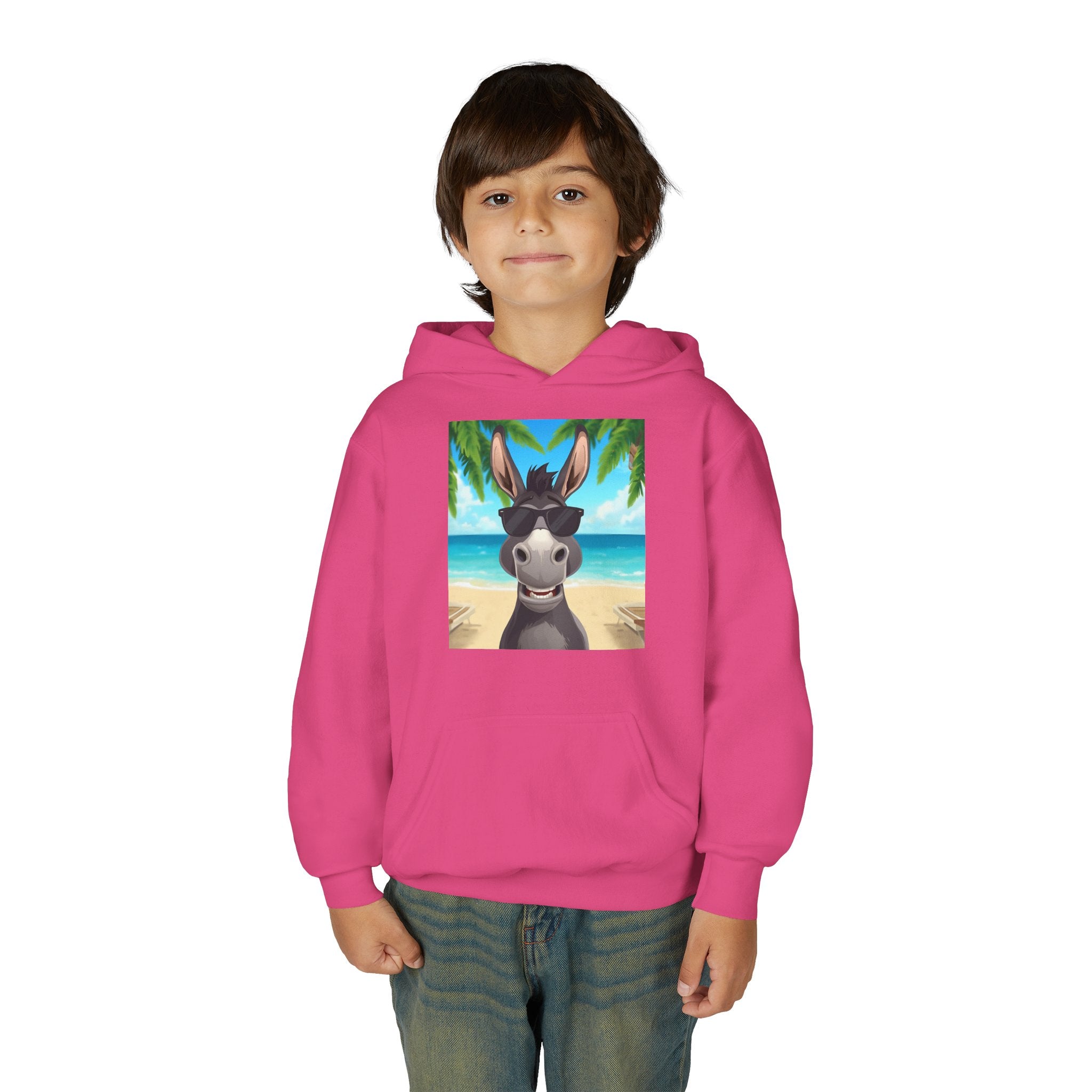 Donkey Beach Vibes Youth Heavy Blend Hooded Sweatshirt