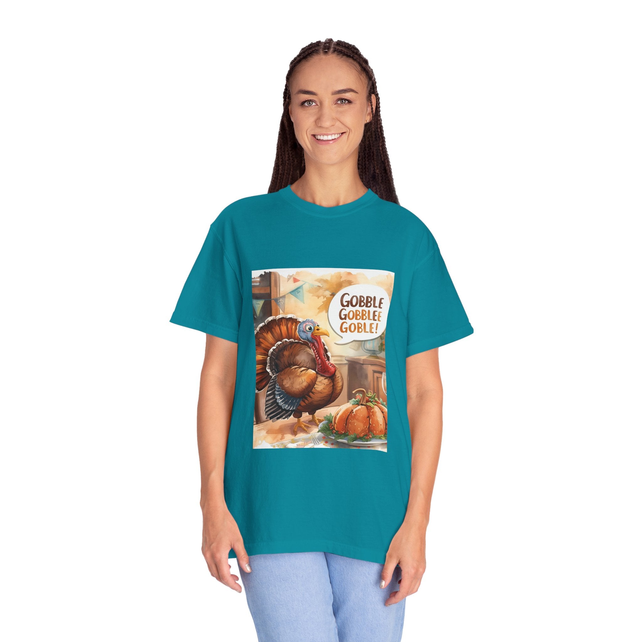 Thanksgiving Turkey T-Shirt, Unisex Fall Tee, Gobble Gobble Shirt, Autumn Apparel, Holiday Gift, Family Gathering Wear