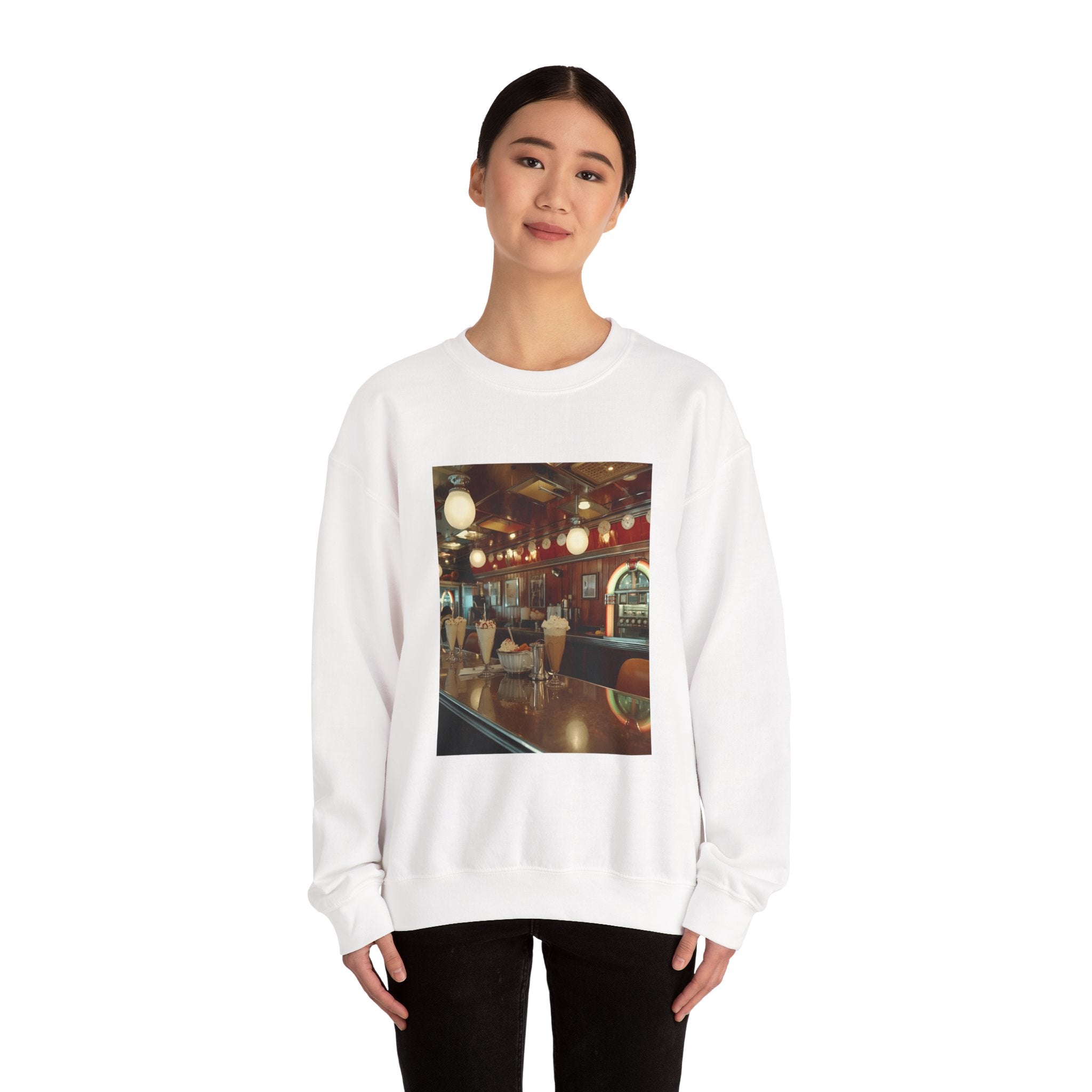 Cozy Café Vibes Sweatshirt, Unisex Crewneck, Coffee Lover Gift, Retro Coffee Shop Aesthetic, Perfect for Fall, Great for Lounging