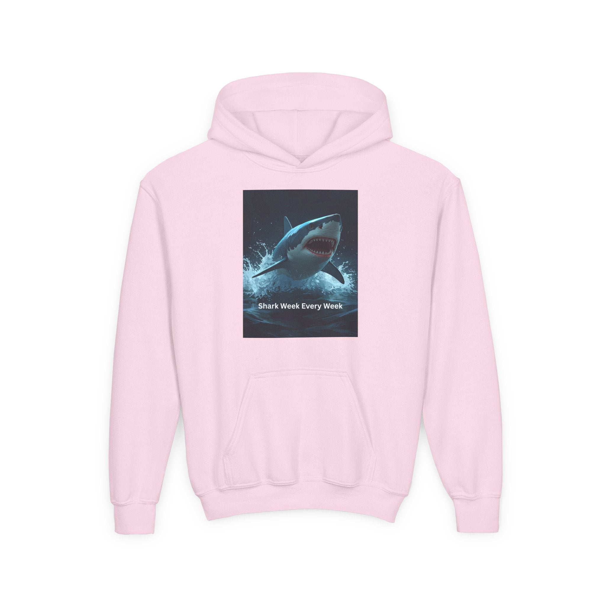 Shark Week Youth Hoodie - Fun, Comfortable Sweatshirt for Ocean Lovers, Kids Merchandise, Gift for Summer, Adventure Apparel, Sea Life Style