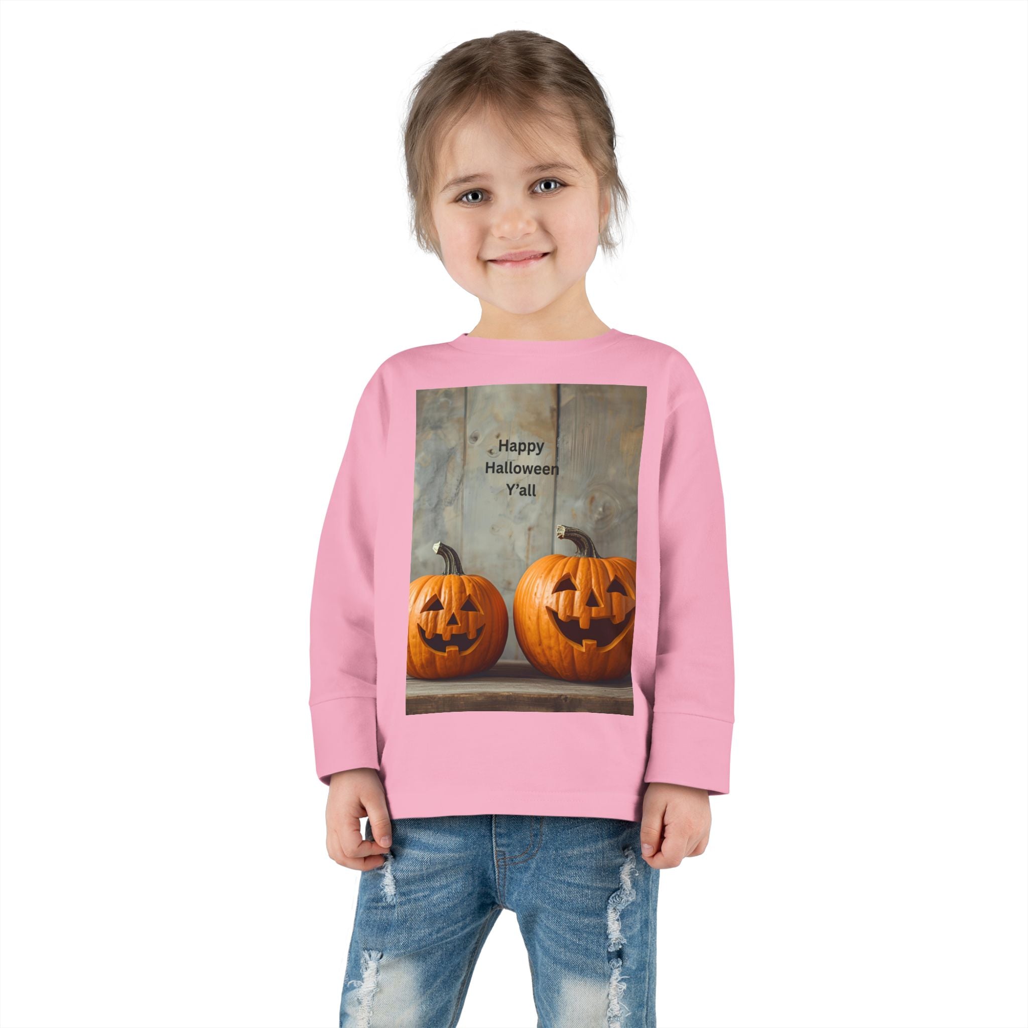 Halloween Pumpkin Toddler Long Sleeve Tee