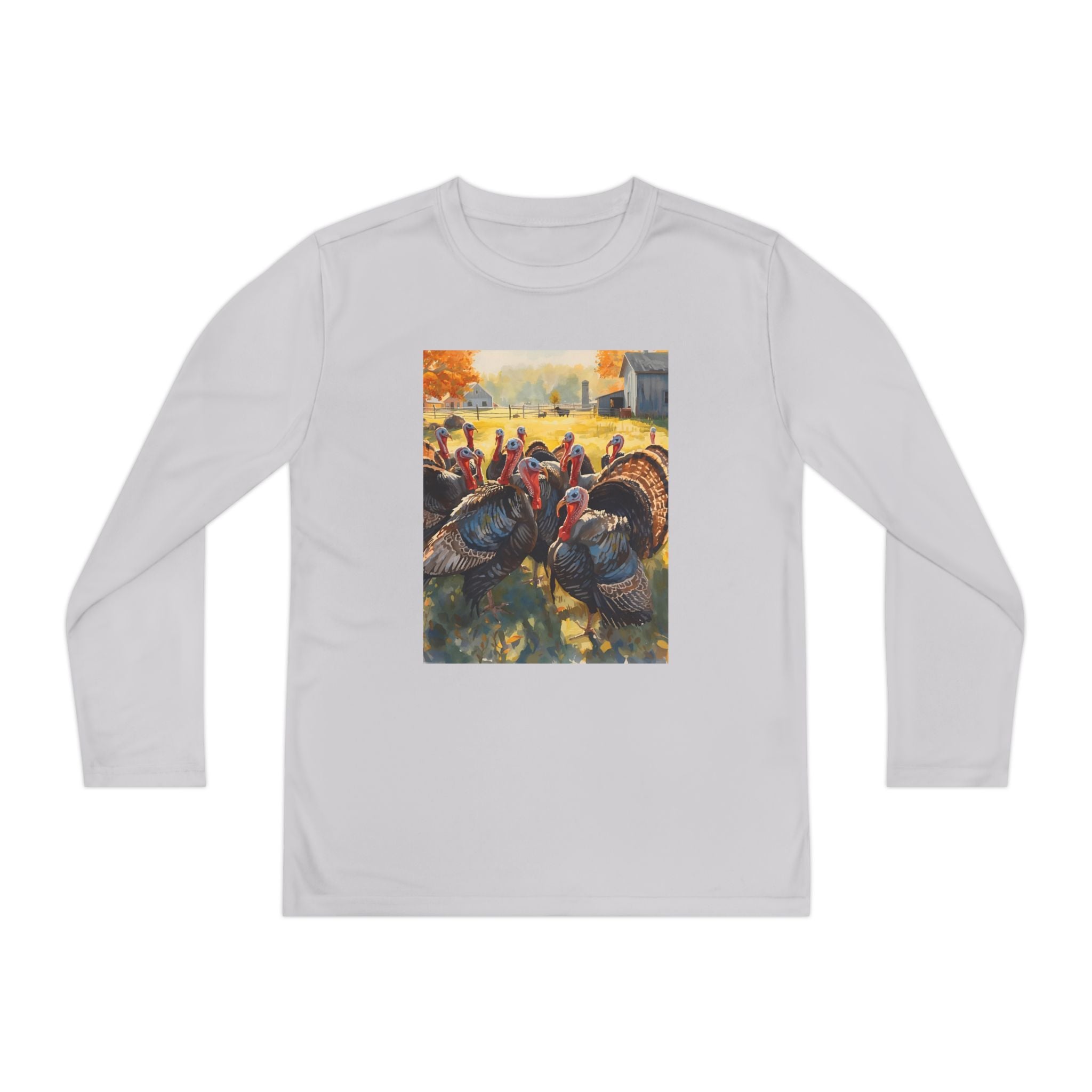 Thanksgiving Turkey Youth Long Sleeve Turkey Tee, Thanksgiving Shirt, Fall Outfit, Holiday Apparel, Kids Long Sleeve Top, Autumn Clothing