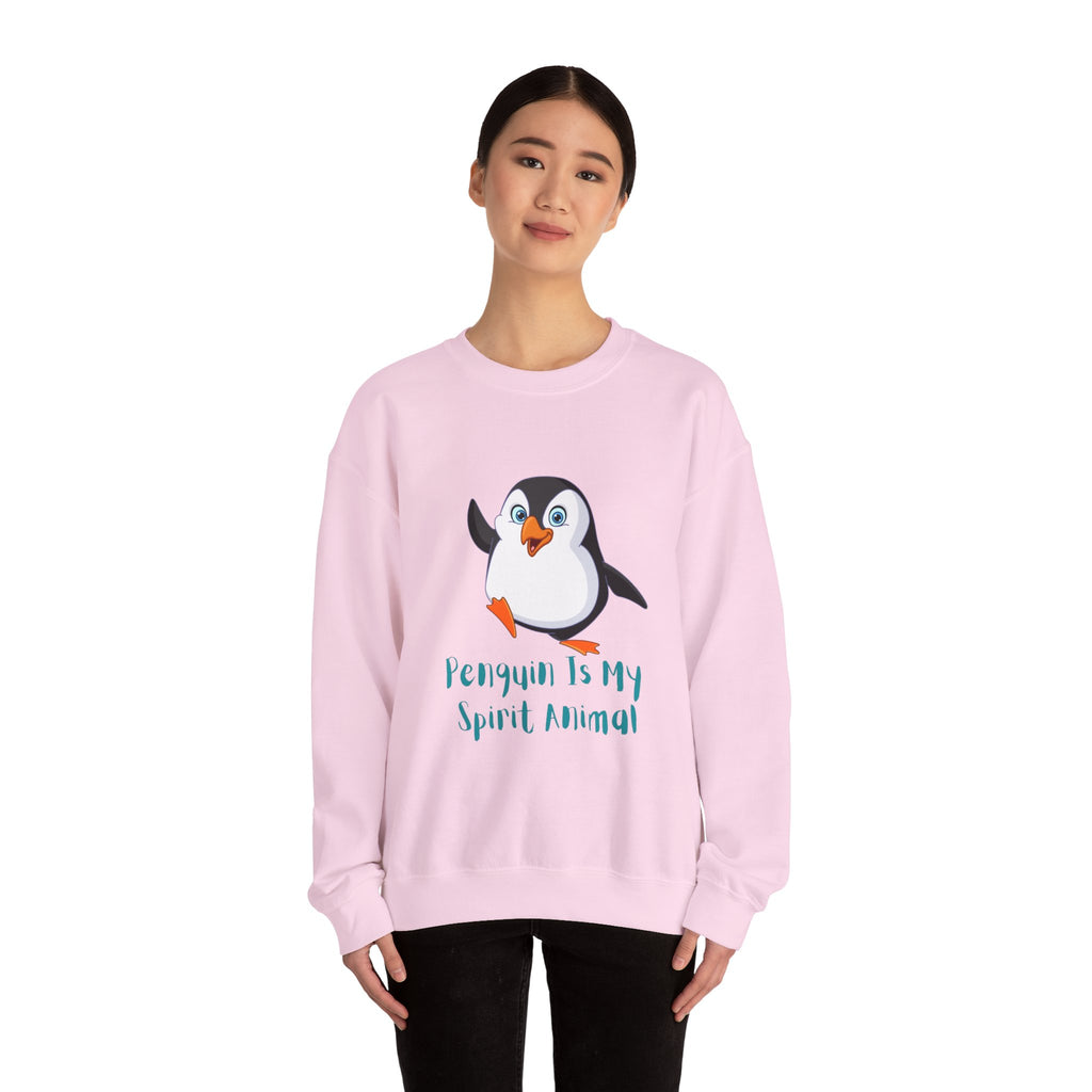 Penguin Spirit Animal Crewneck Sweatshirt - Cozy Gift for Animal Lovers, Winter Layer, Cute Sweatshirt, Funny Gift, Casual Wear