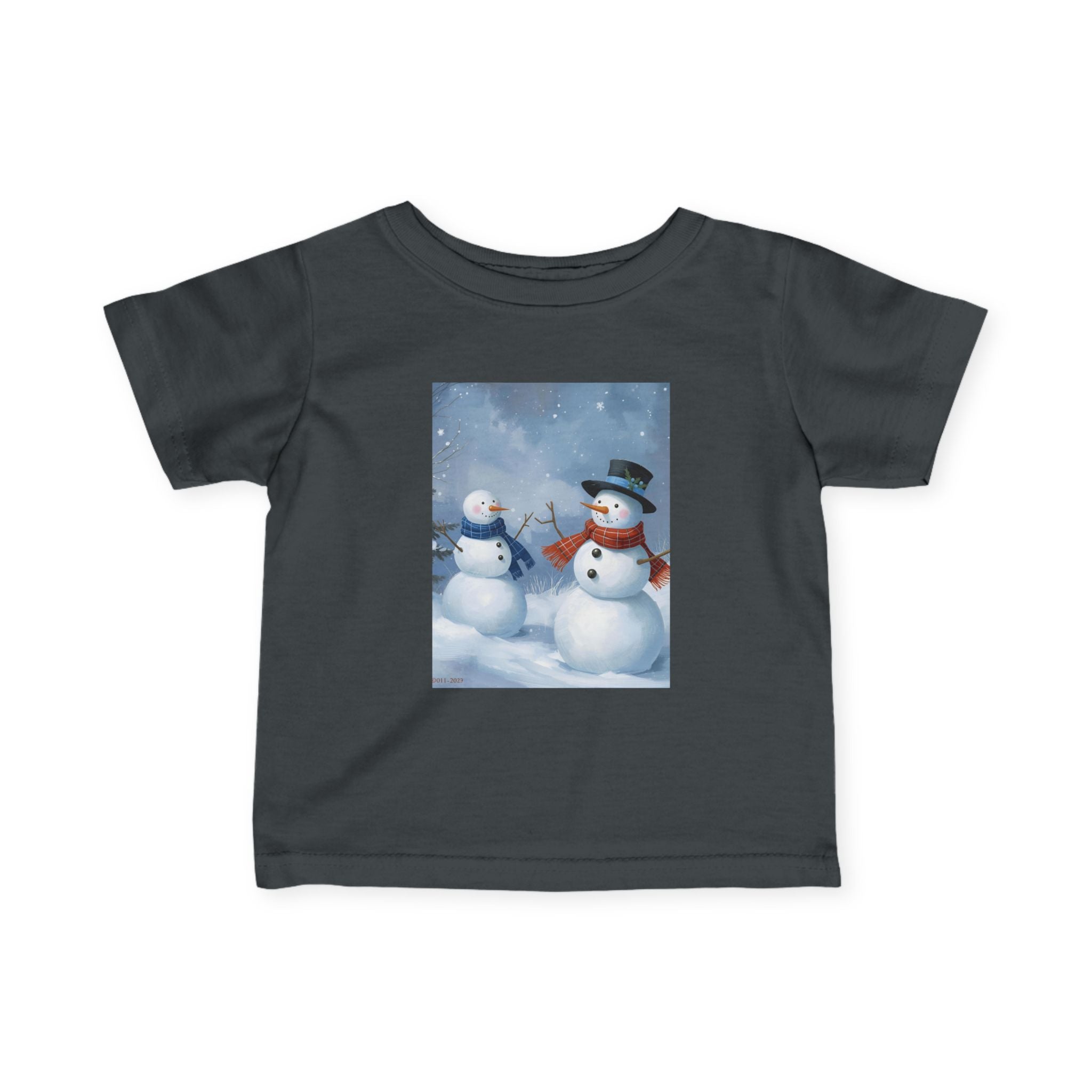 Christmas Snowman Family Infant Fine Jersey Tee