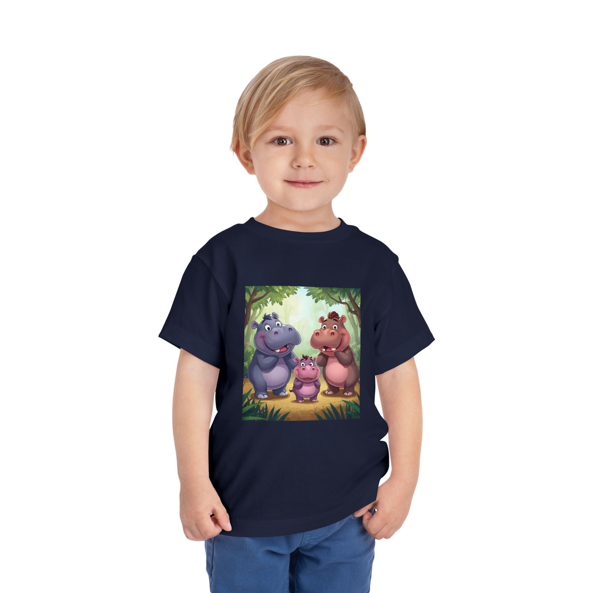 Hippo Cute Toddler Short Sleeve Tee