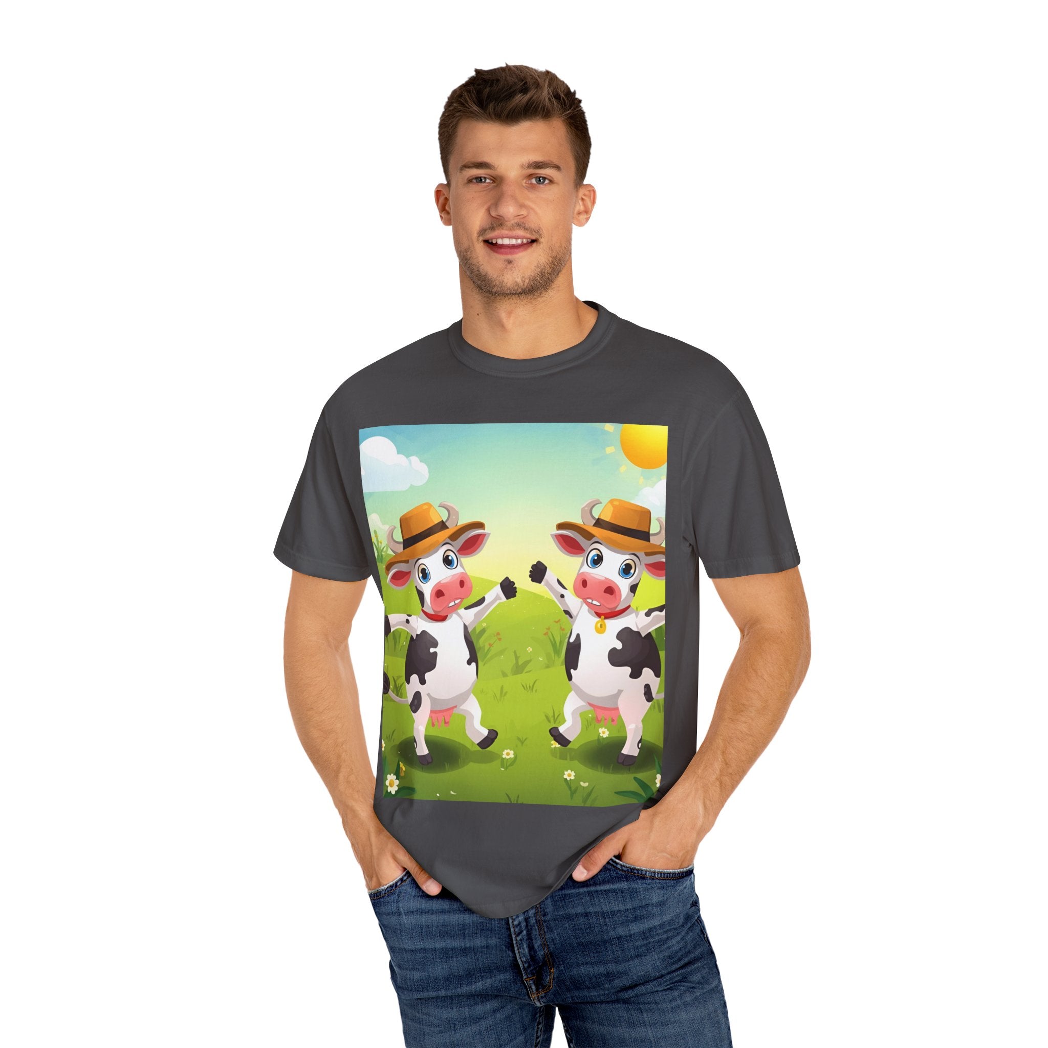 Cute Cow Fun Farm Playful Cow Graphic T-Shirt, Fun Tee for Kids, Animal Lovers, Farm Life, Casual Wear, Summer Vibes, Birthday Gift