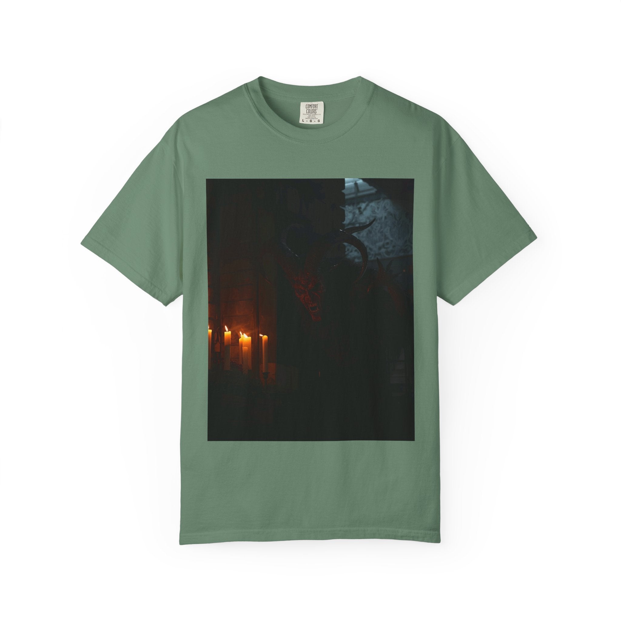 Spooky Halloween Pumpkin Shadow Unisex Garment-Dyed T-shirt