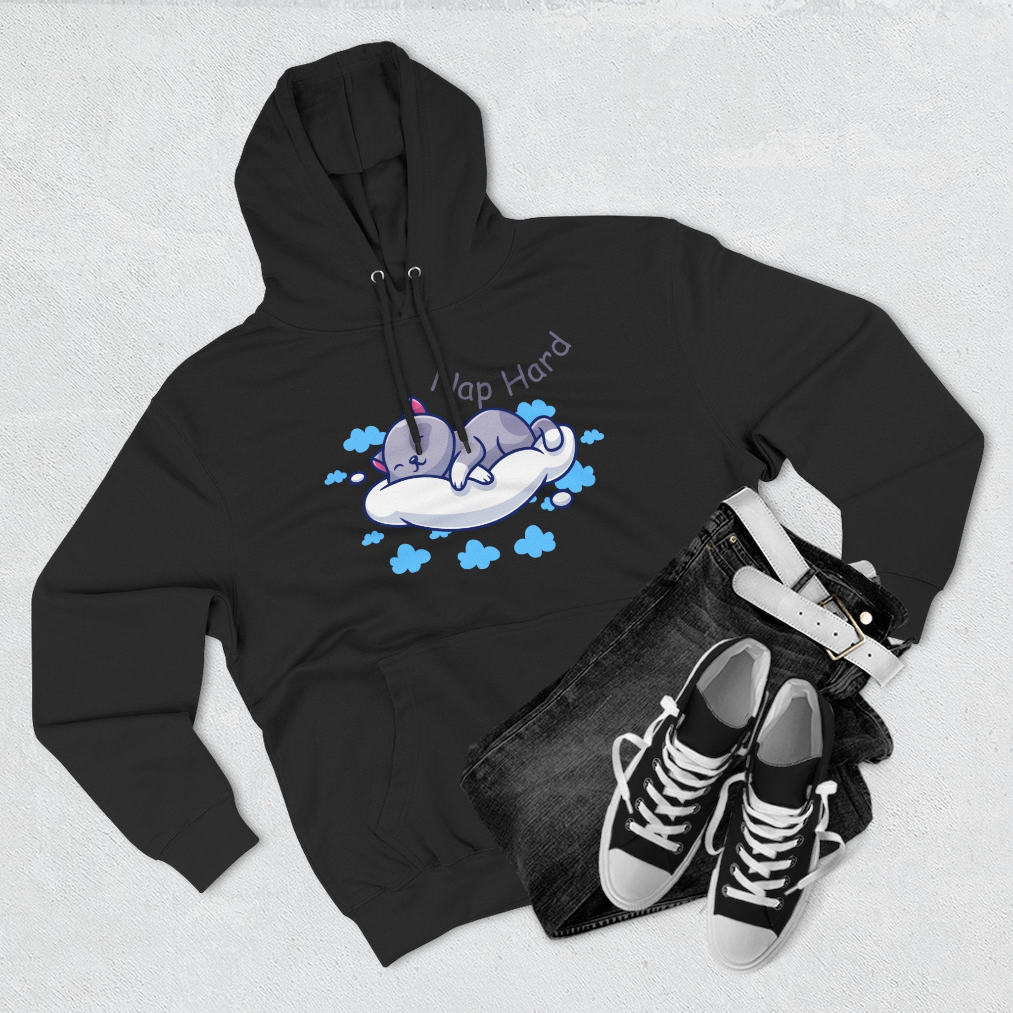 Cozy Cat Nap Hoodie - Perfect for Pet Lovers, Chill Days, Cozy Nights, Birthday Gift, Cat Pajama